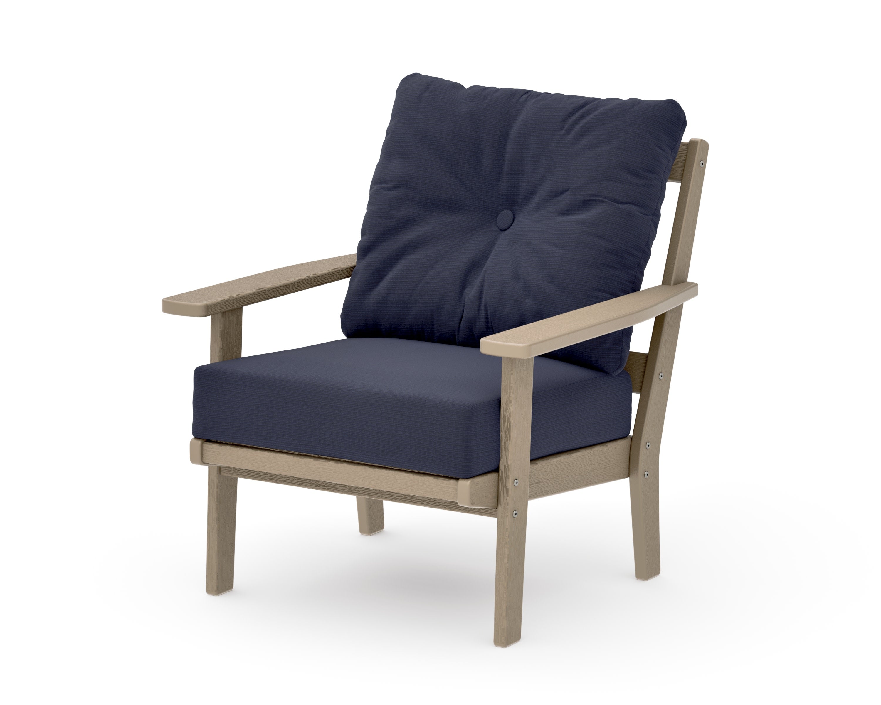 Prairie Deep Seating Chair in Vintage Sahara / Navy Linen