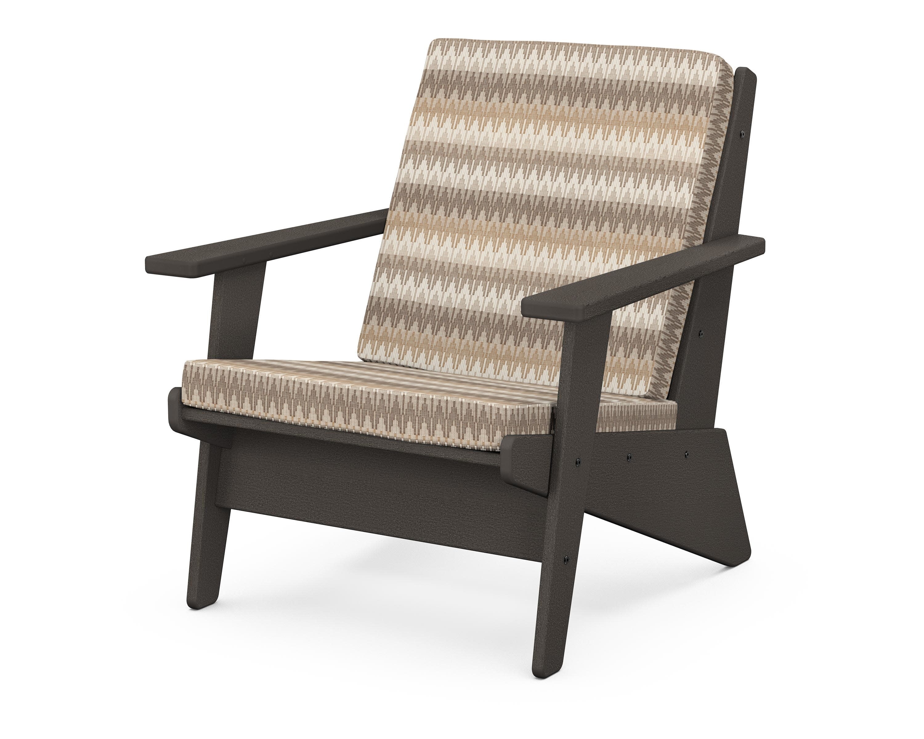 Riviera Modern Lounge Chair in Vintage Coffee / Valley Dune