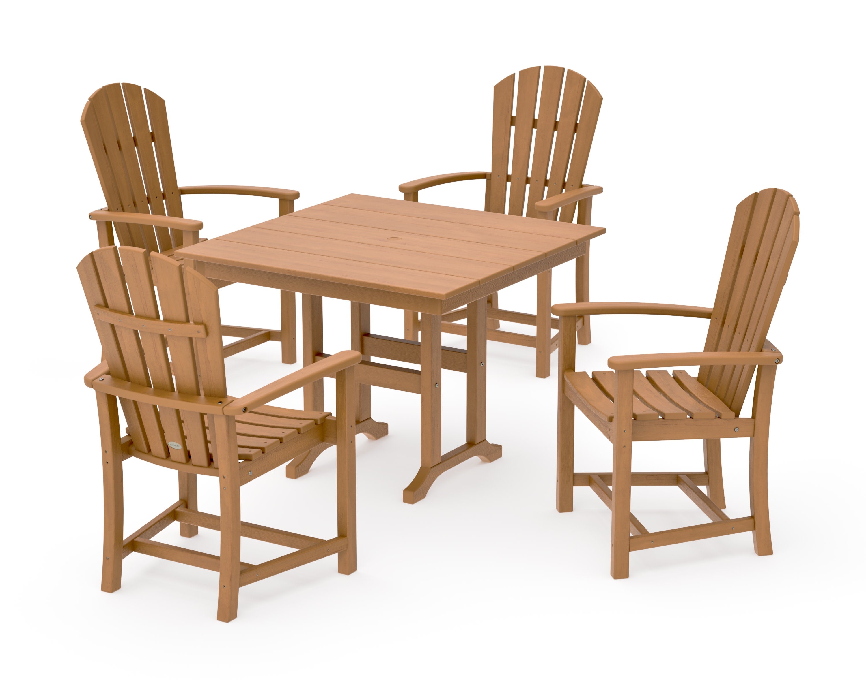 Palm Coast 5-Piece Farmhouse Dining Set in Natural