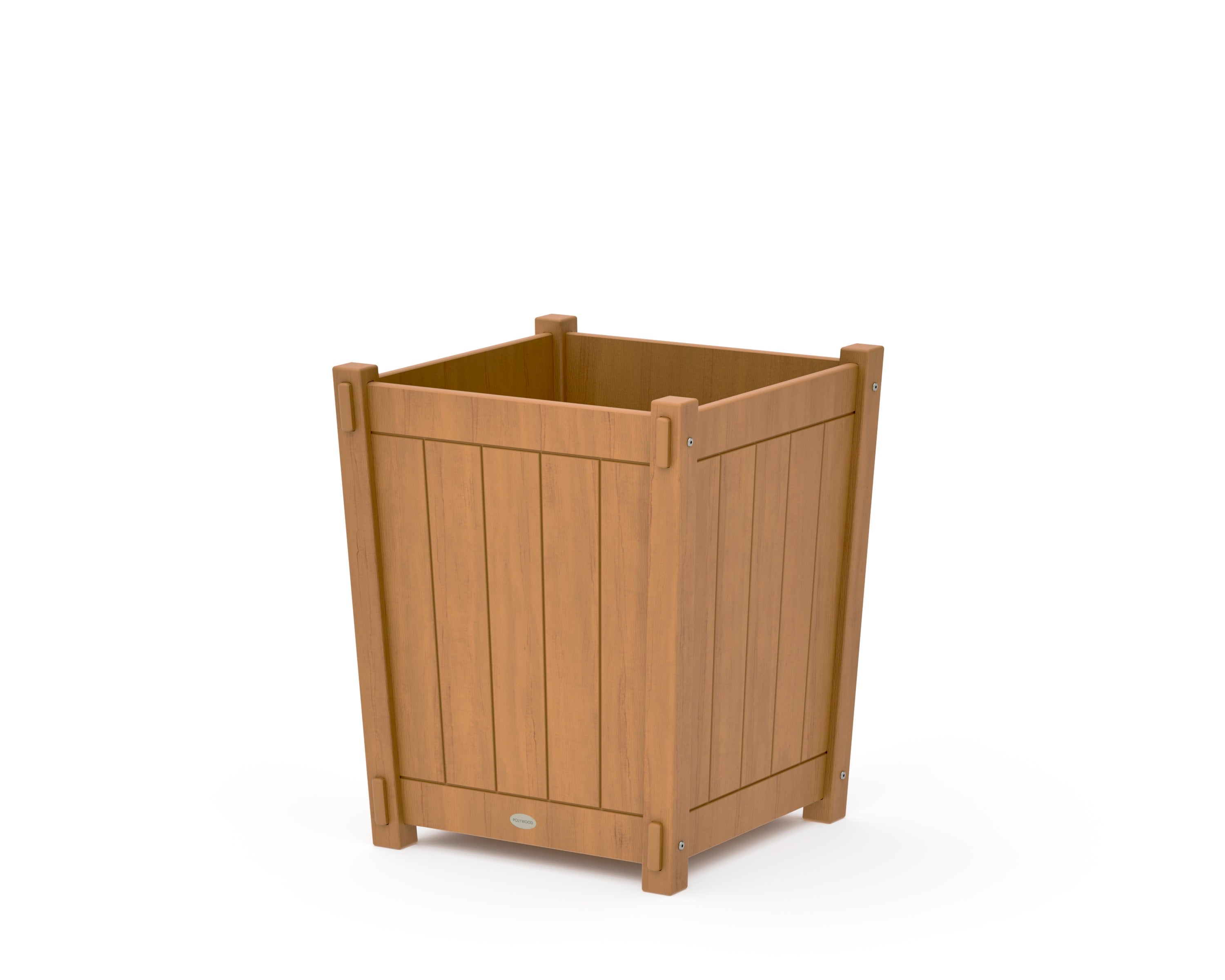 Vineyard Large Tapered Square Short Planter Box in Natural