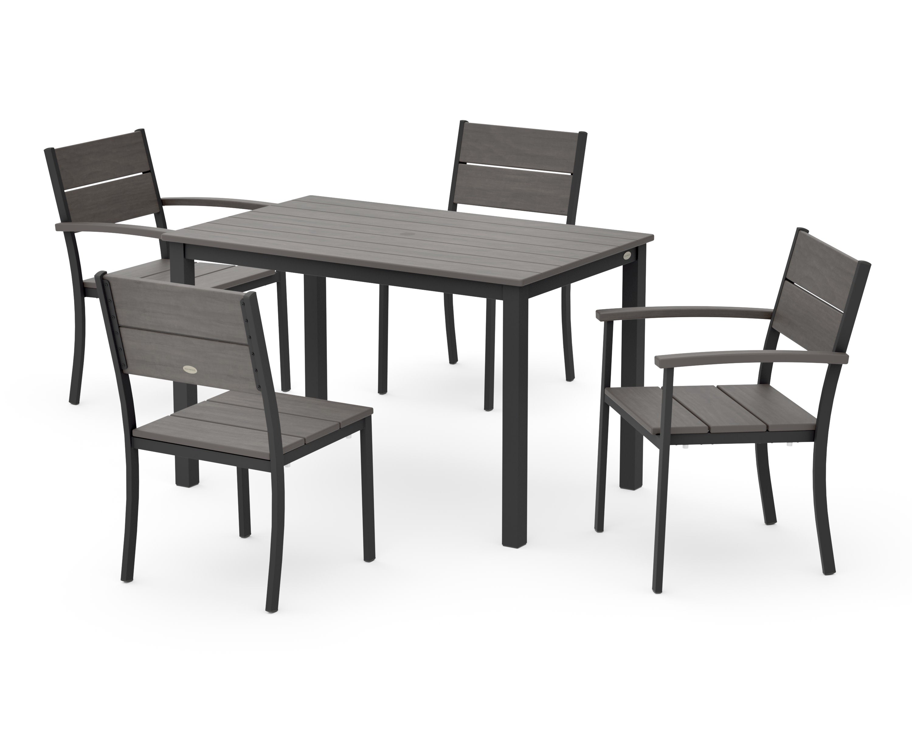 Main Street 5-Piece Dining Set in Black / Driftwood