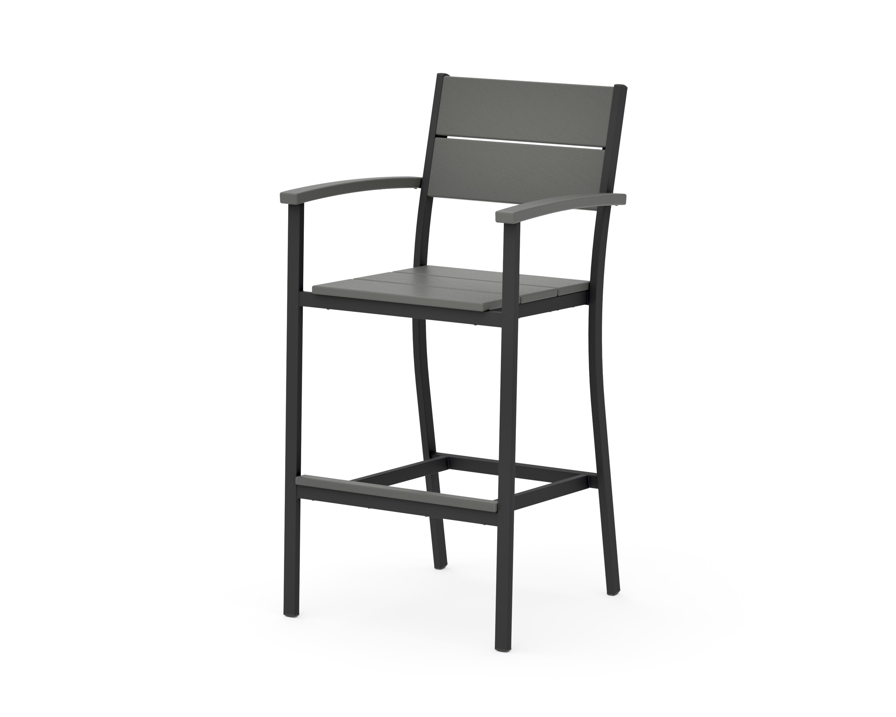 Main Street Bar Arm Chair in Black / Slate Grey
