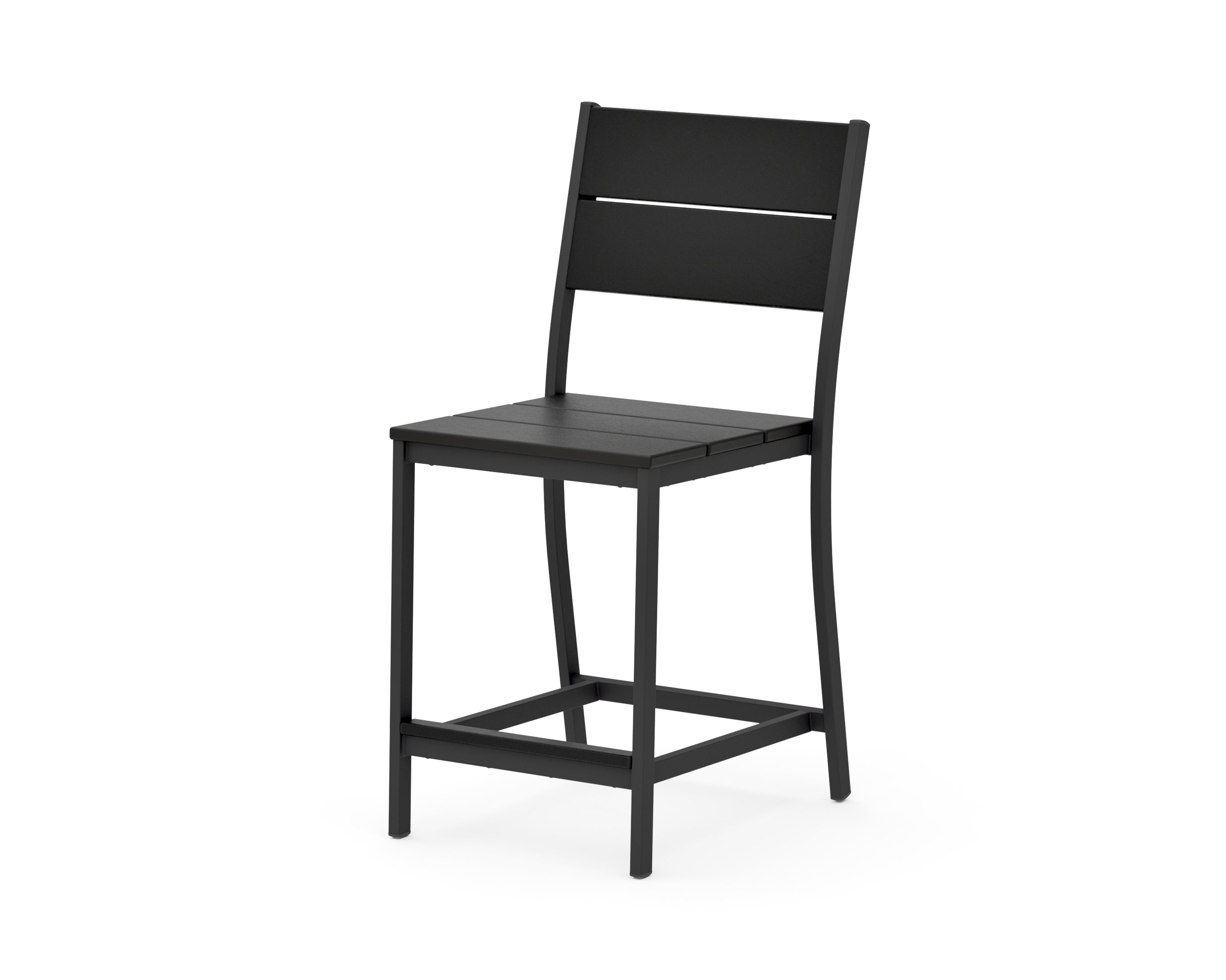 Main Street Counter Side Chair in Black / Black