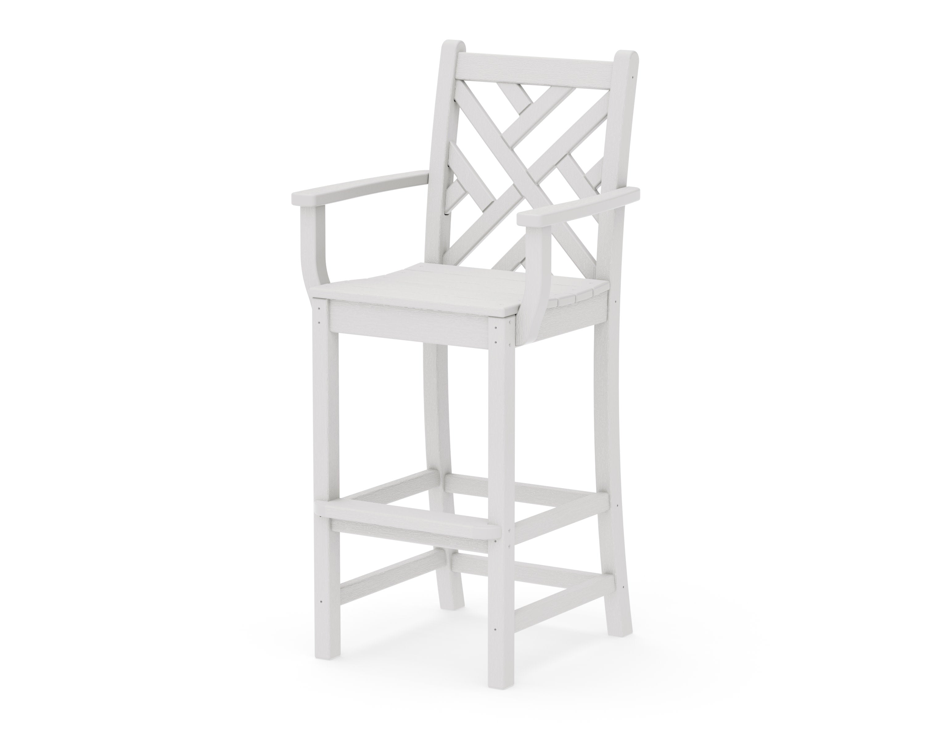 Chippendale Bar Arm Chair in Vintage White