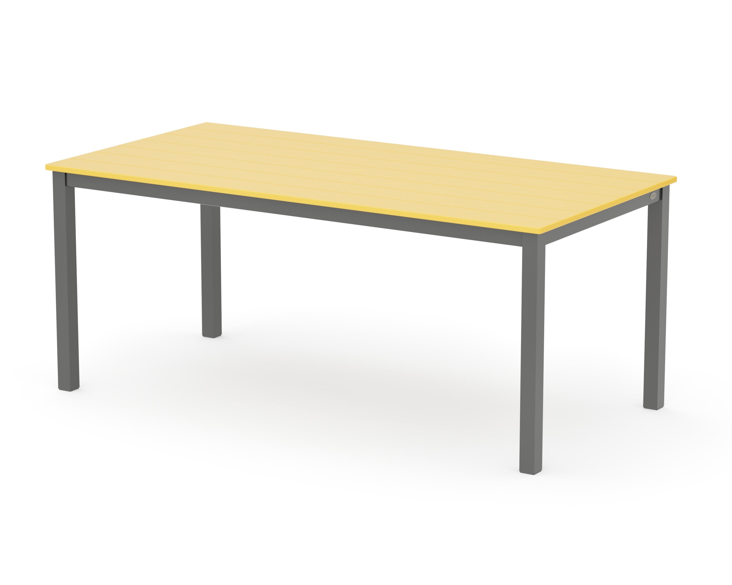 Main Street 36" x 72" Dining Table in Charcoal / Lemon