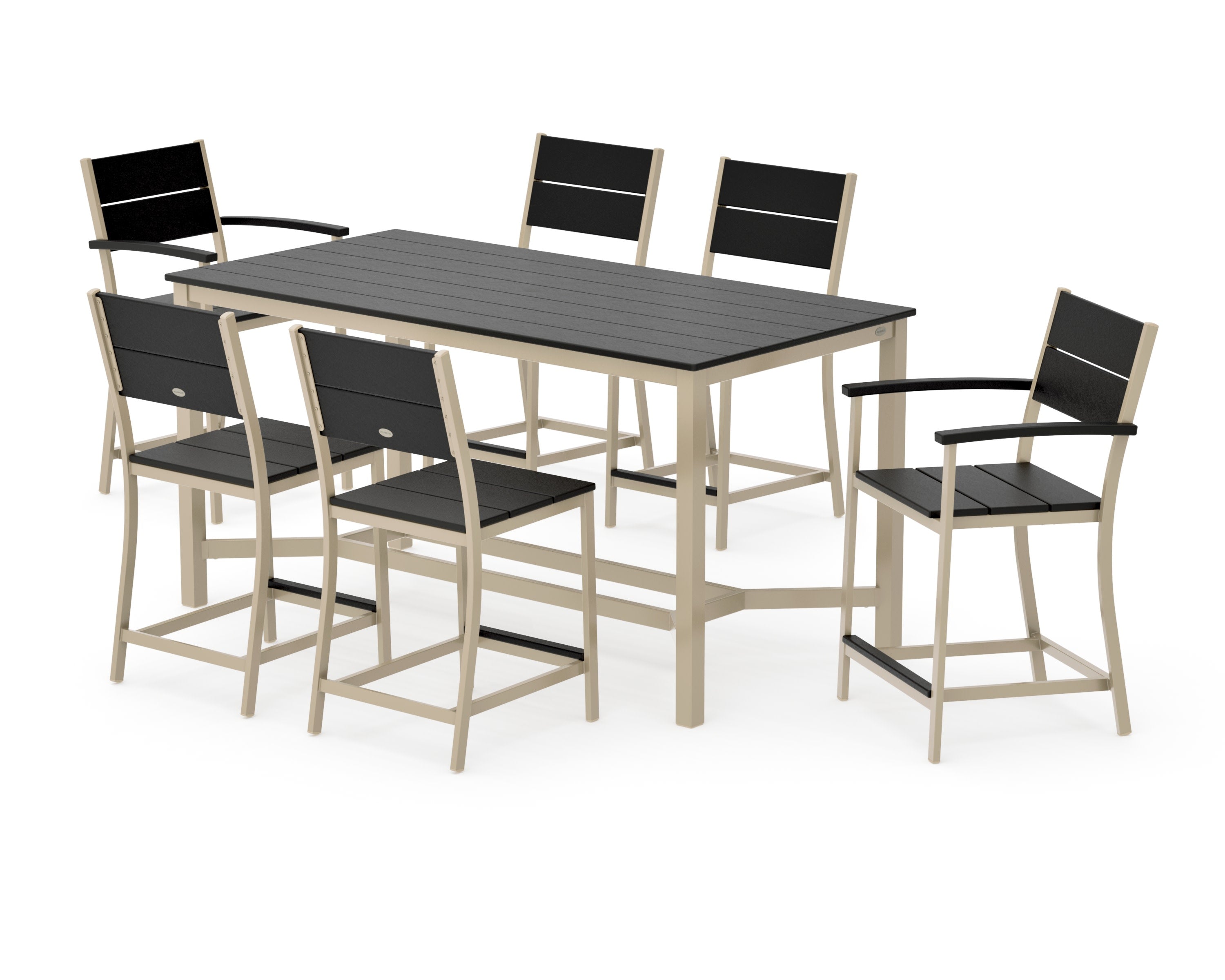 Main Street 7-Piece Counter Set in Sand / Black