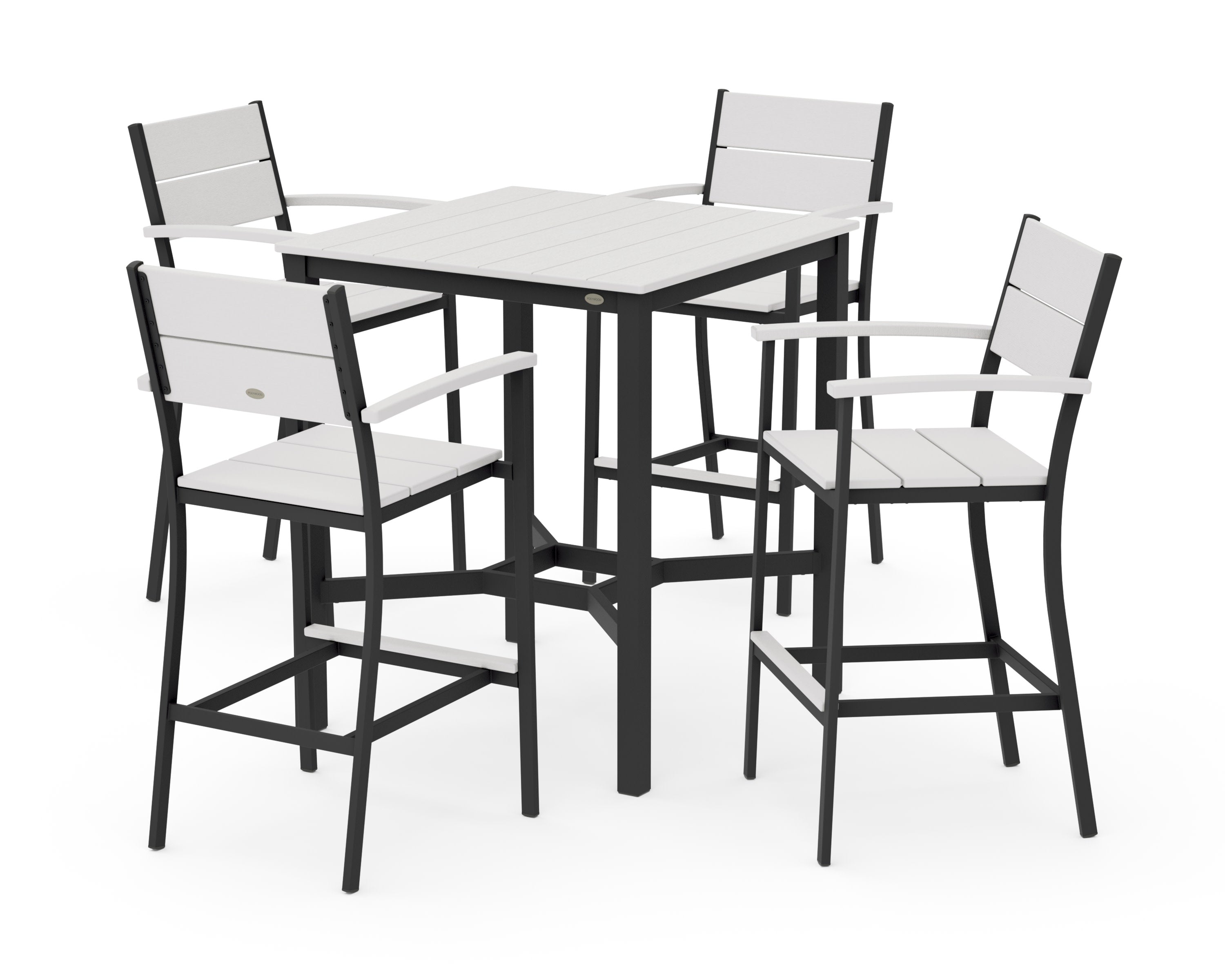 Main Street 5-Piece Bar Set in Black / Vintage White