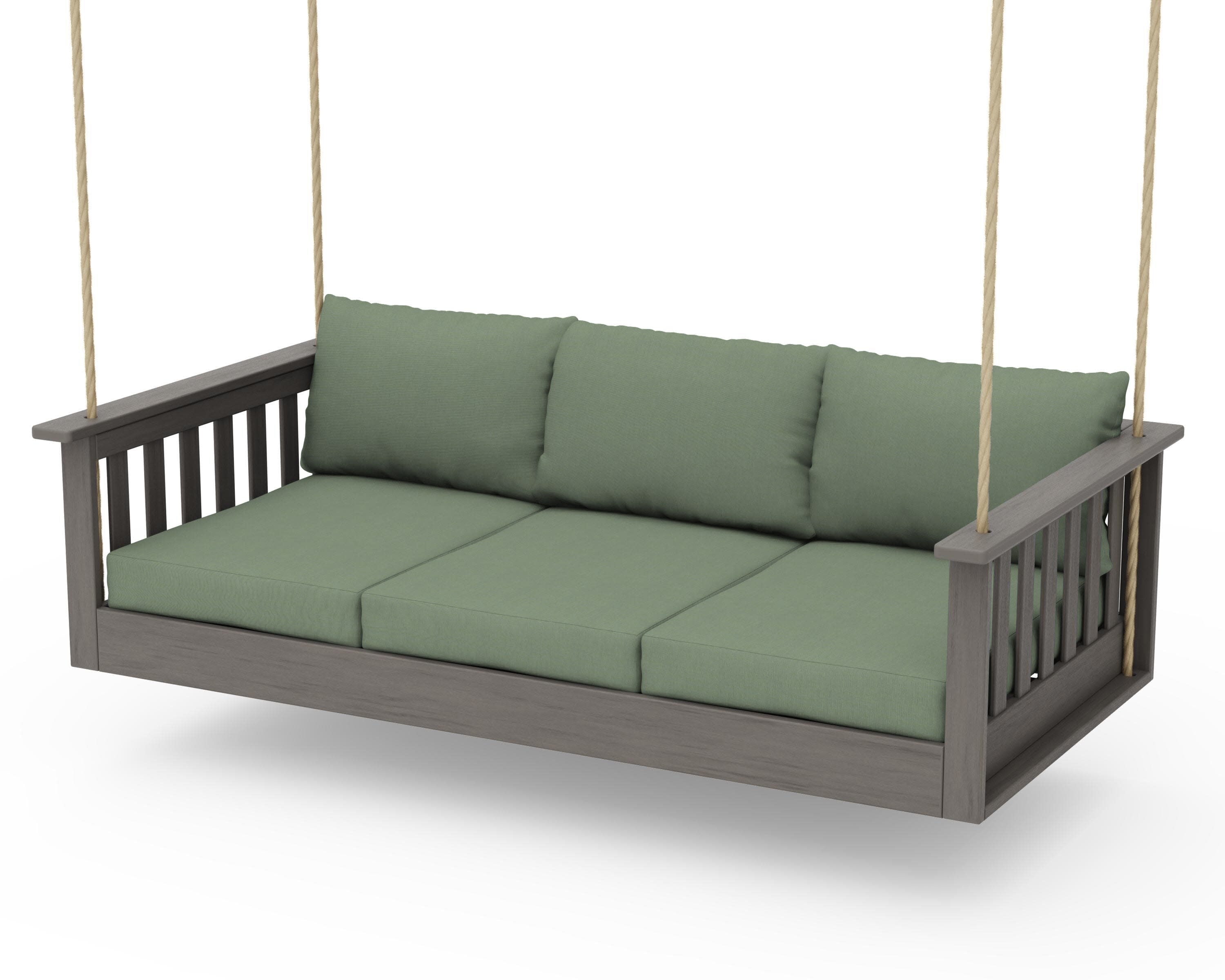 Vineyard Daybed Swing in Driftwood / Exhale Rainwashed