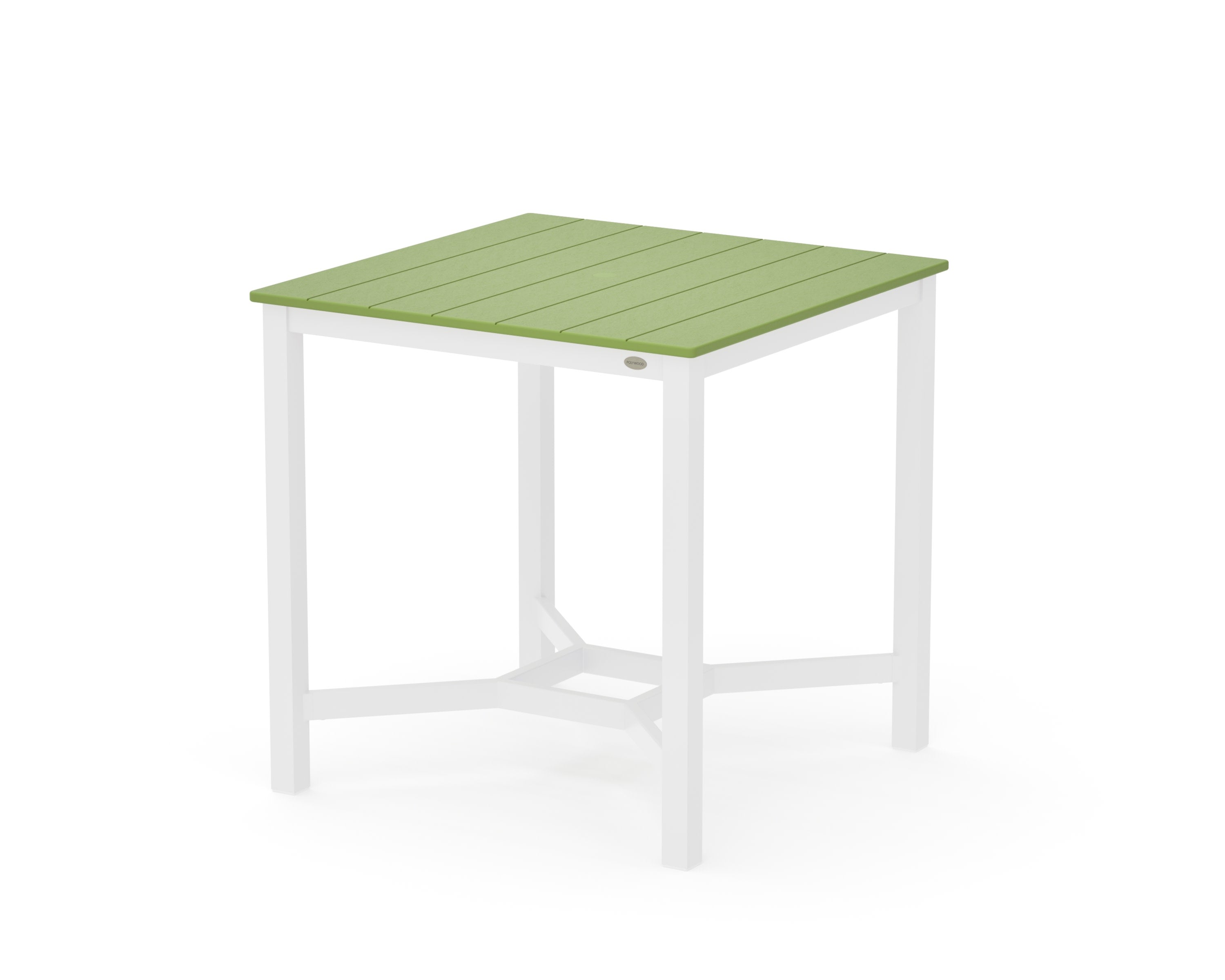 Main Street 36 x 36 Counter Table in White / Lime