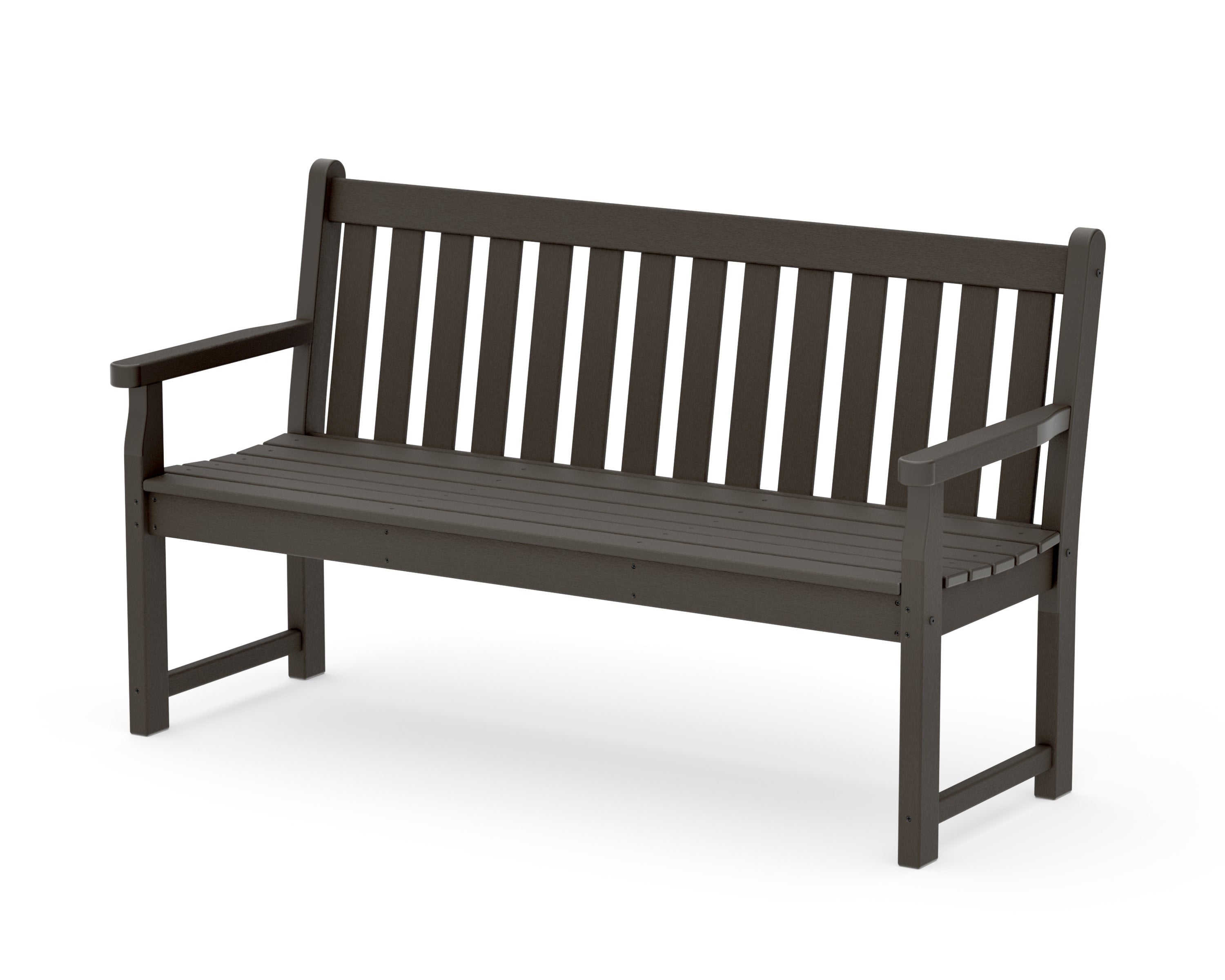 Traditional Garden 60" Bench in Vintage Coffee