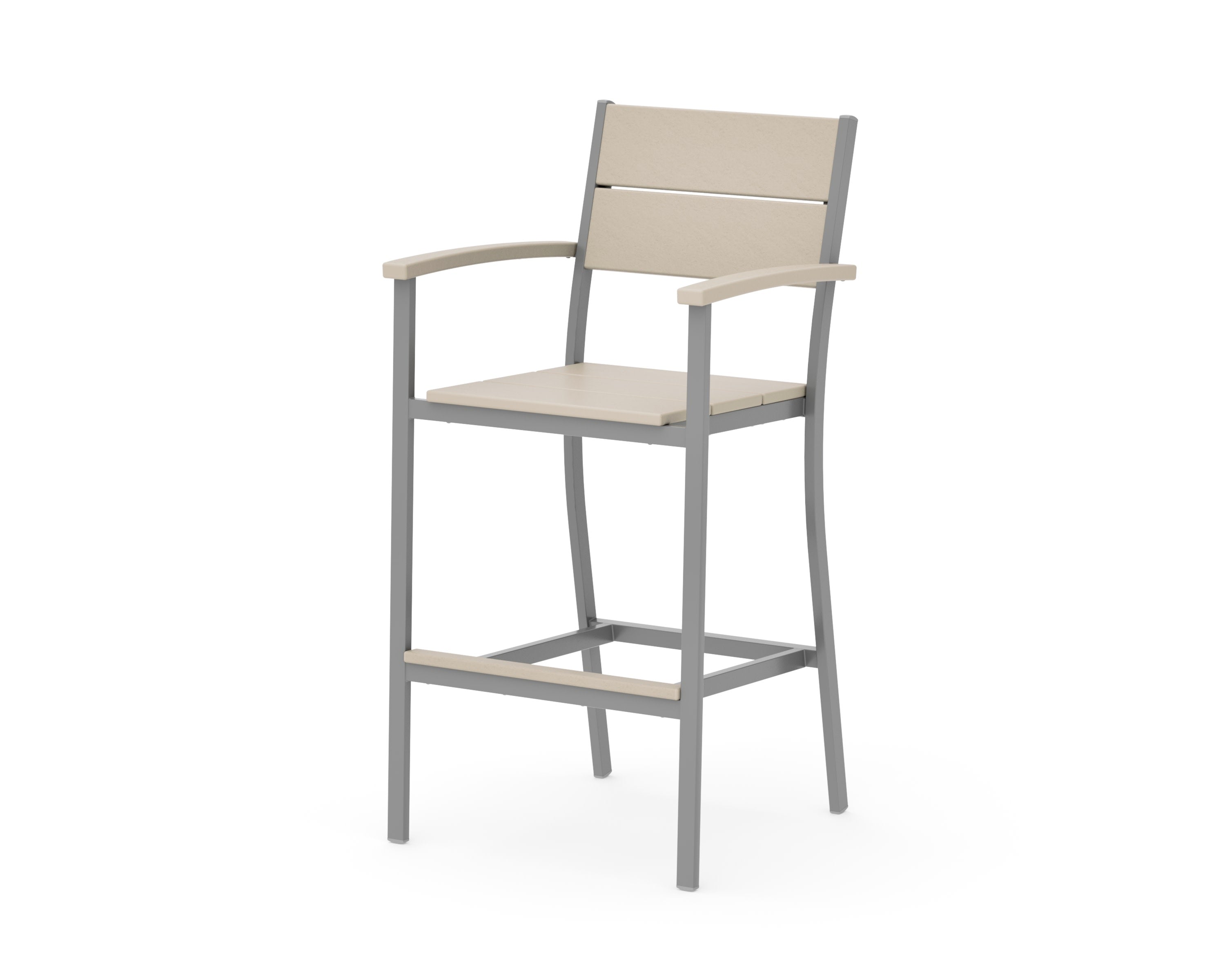 Main Street Bar Arm Chair in Silver / Sand