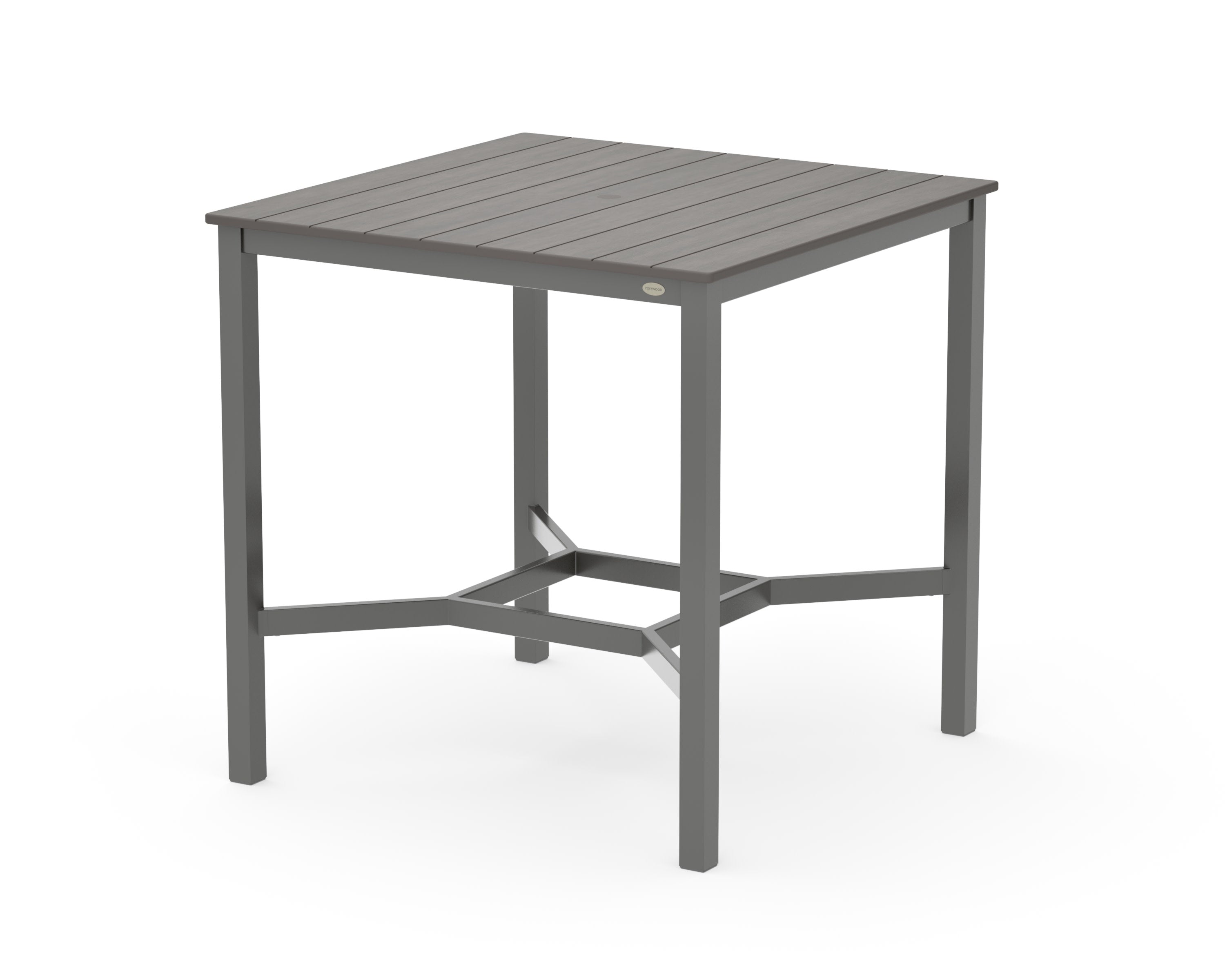 Main Street 42 x 42 Bar Table in Charcoal / Driftwood