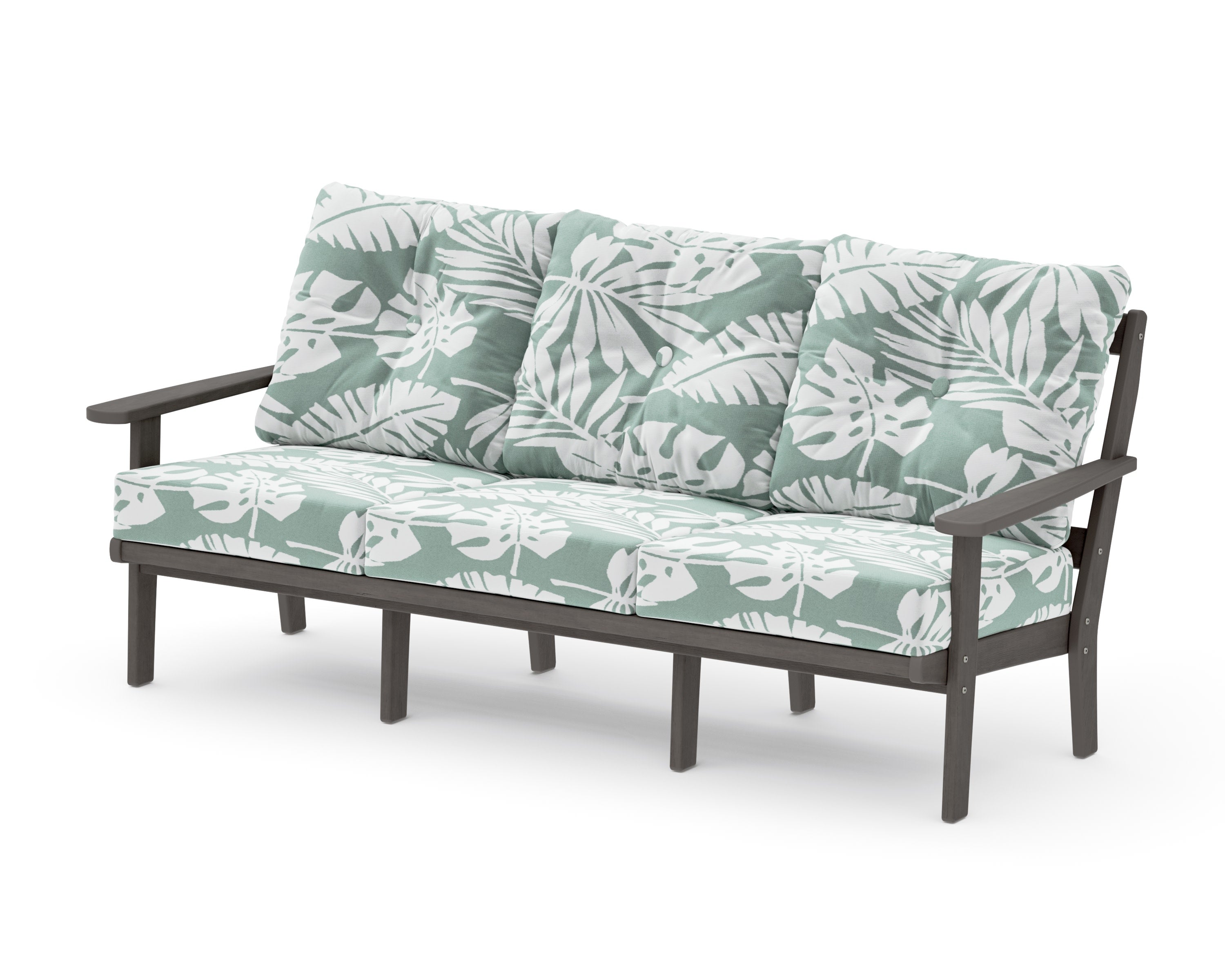 Mission Deep Seating Sofa in Driftwood / Leaf Glacier Spa