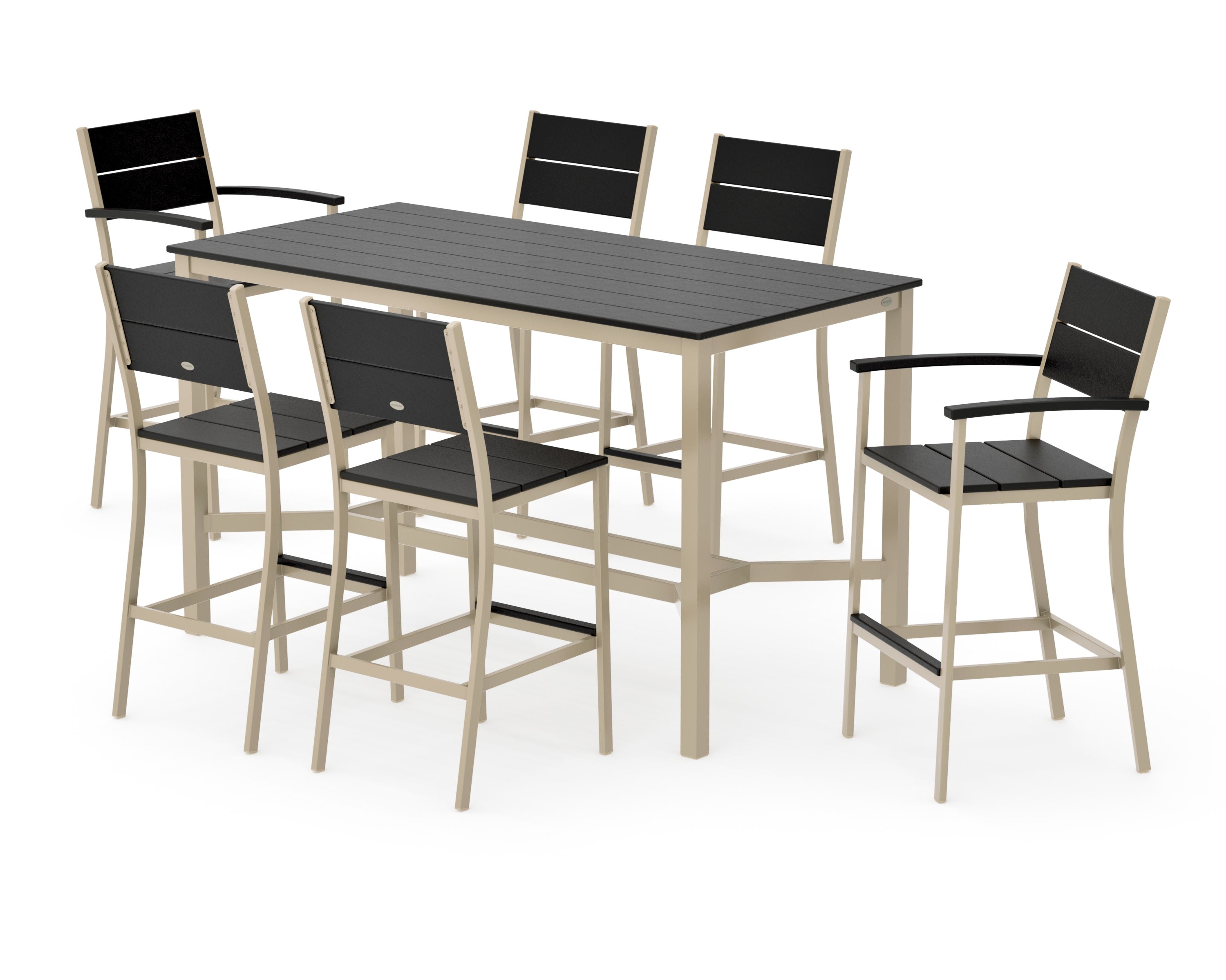 Main Street 7-Piece Bar Set in Sand / Black