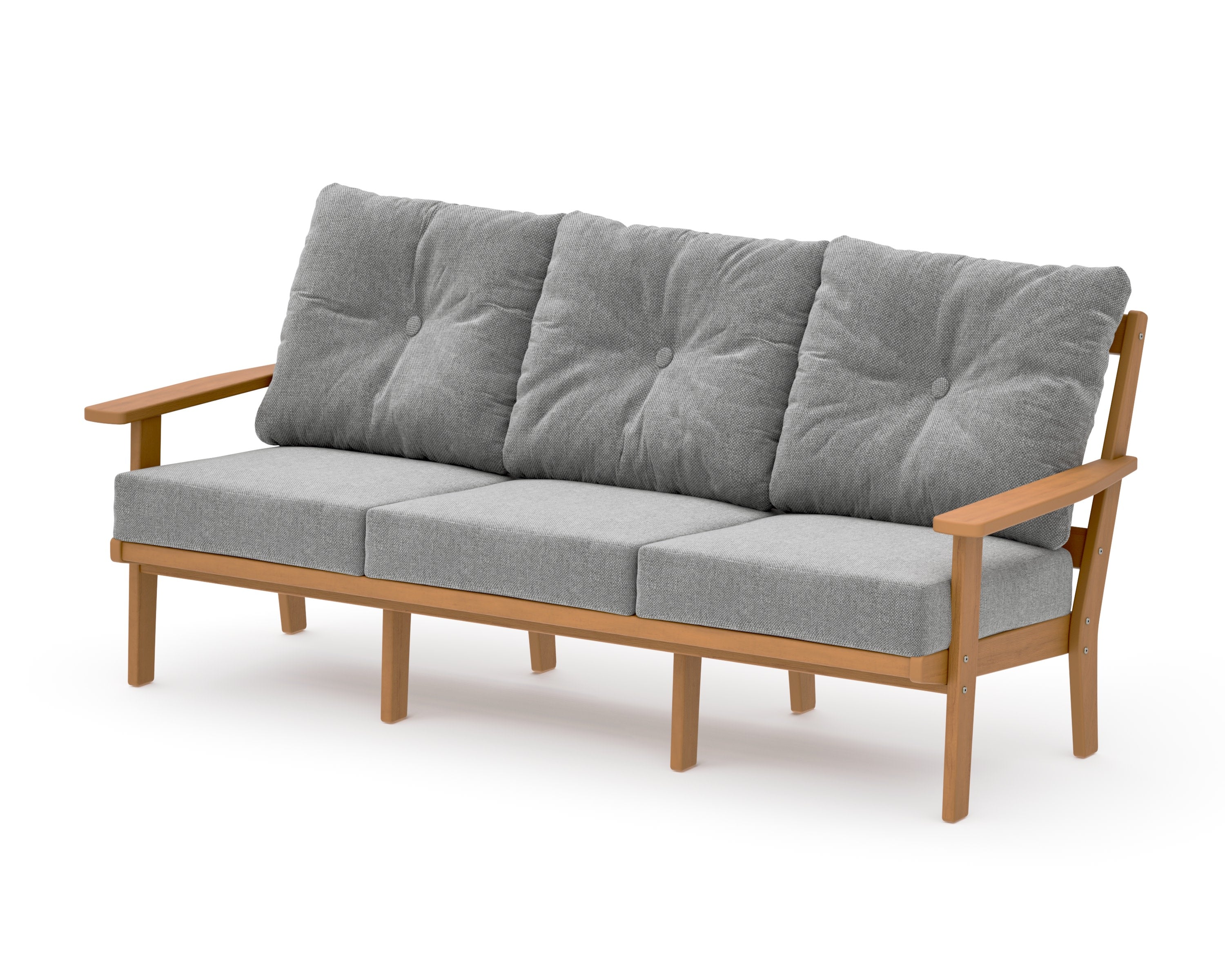 PrairieDeep Seating Sofa in Natural / Grey Mist