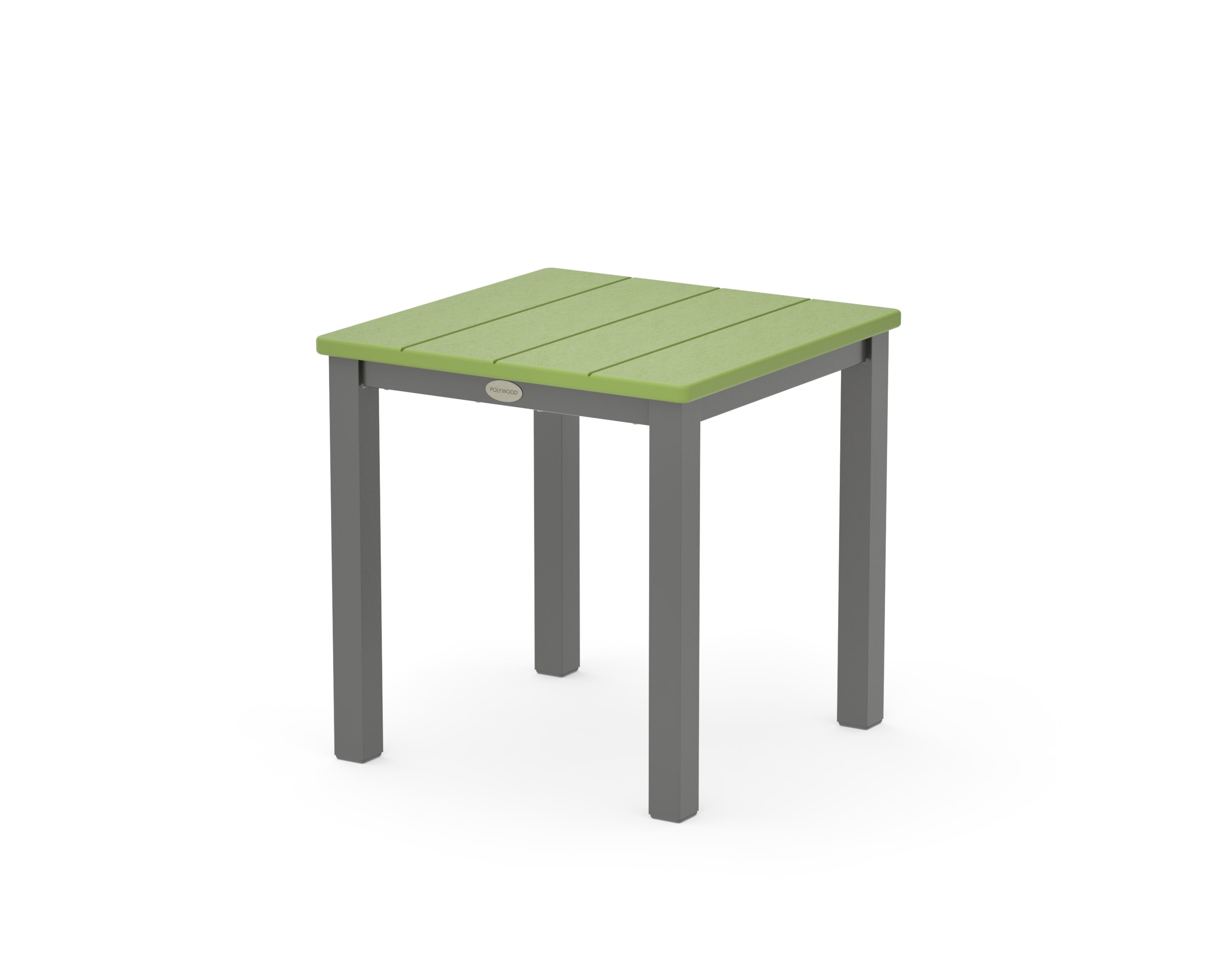 Main Street 18" Side Table in Charcoal / Lime