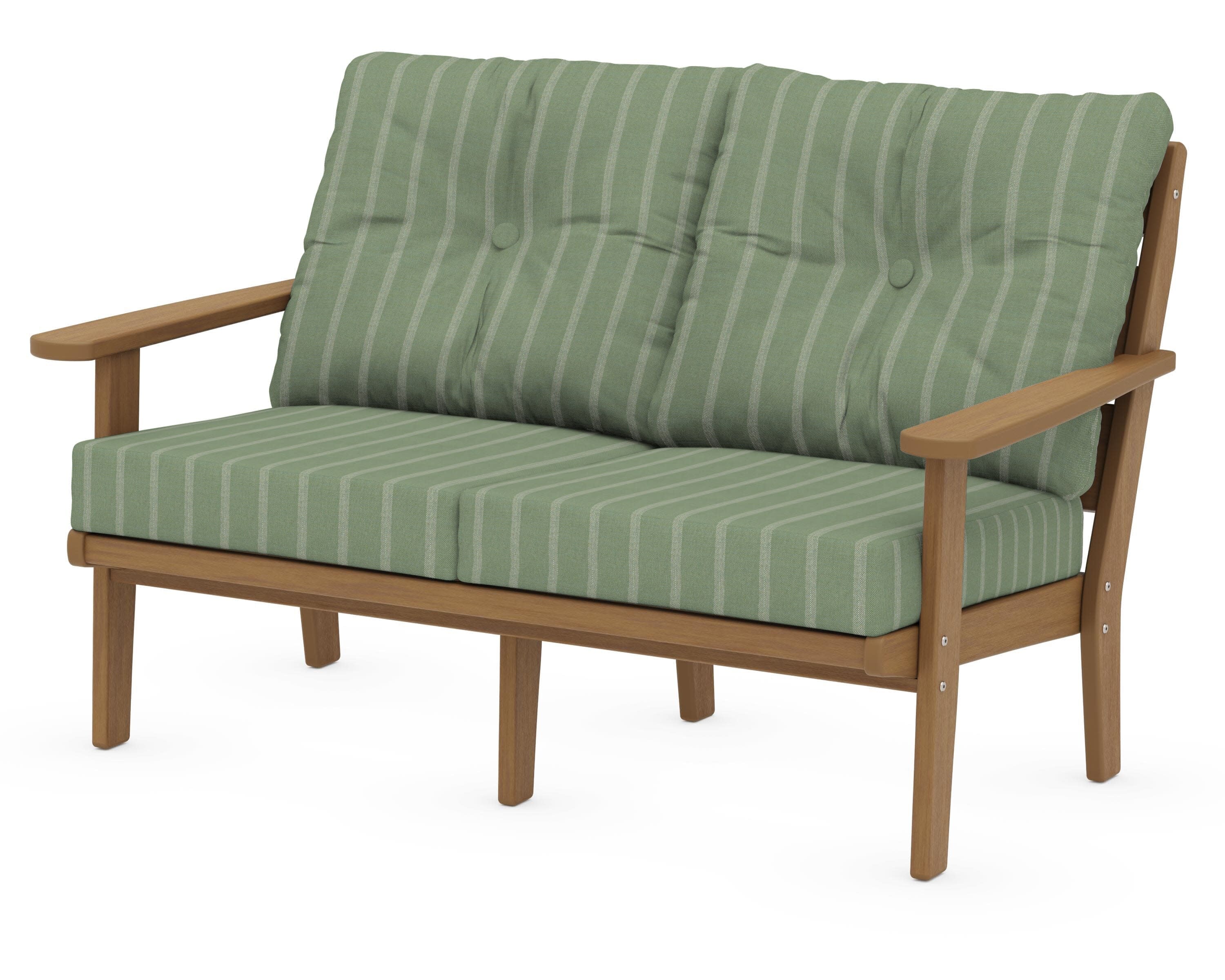 Lakeside Deep Seating Loveseat in Natural / Unwind Rainwashed