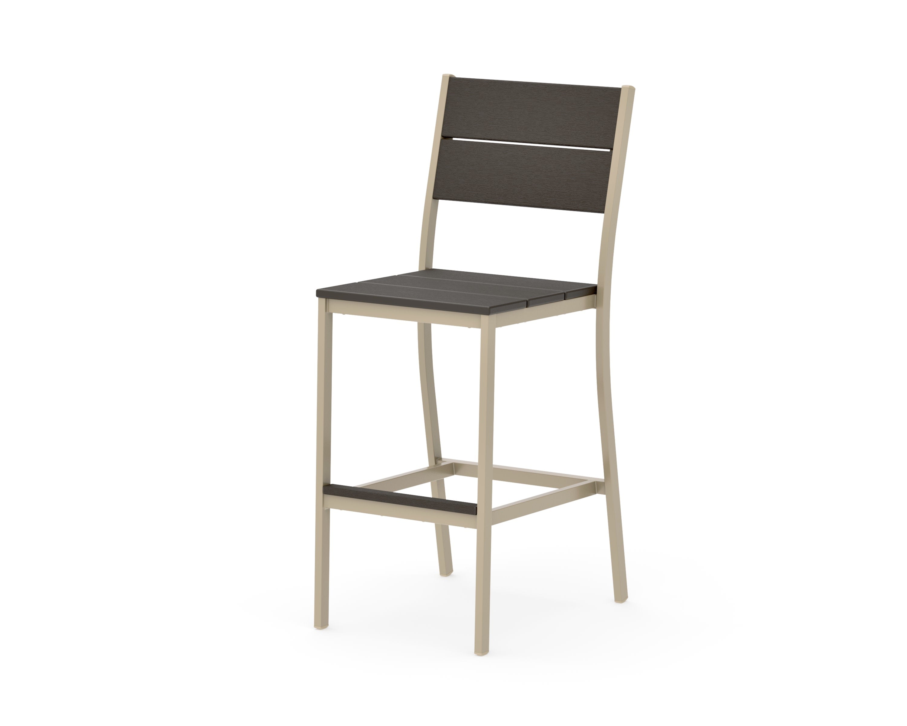 Main Street Bar Side Chair in Sand / Vintage Coffee
