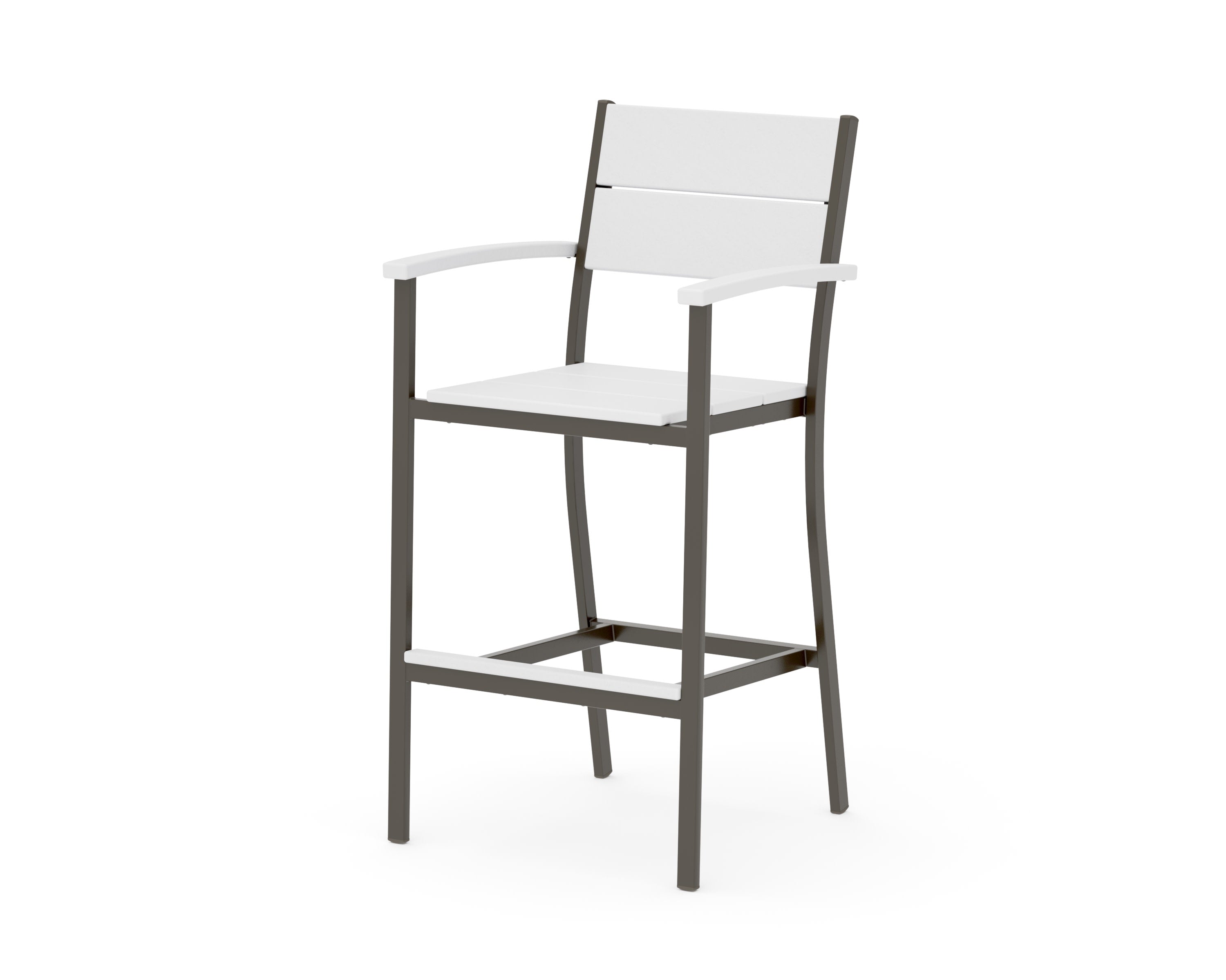 Main Street Bar Arm Chair in Bronze / White