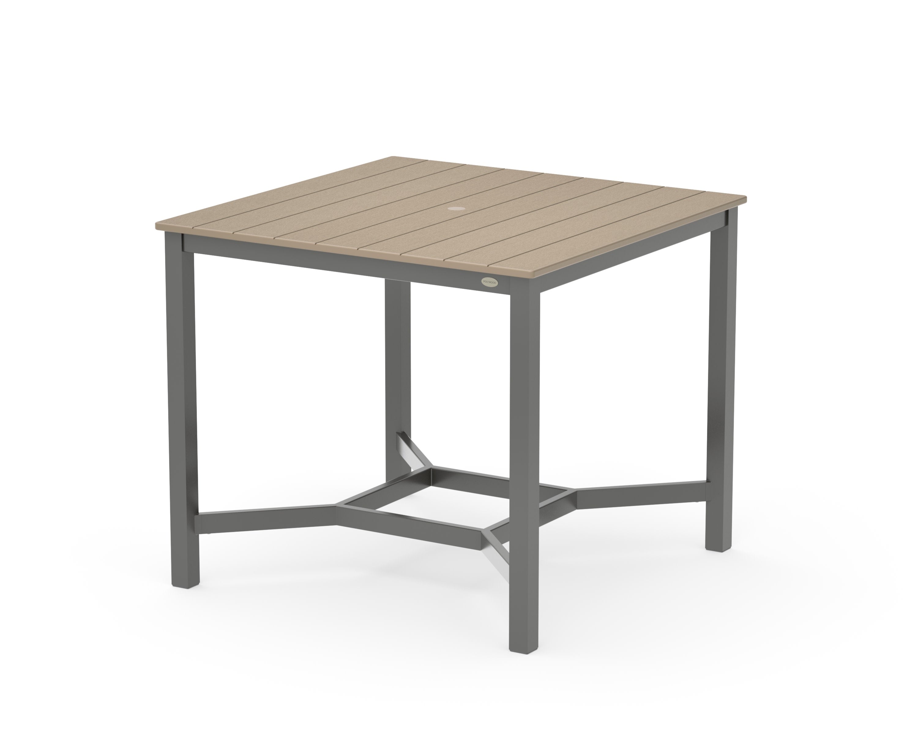Main Street 42 x 42 Counter Table in Charcoal / Vintage Sahara