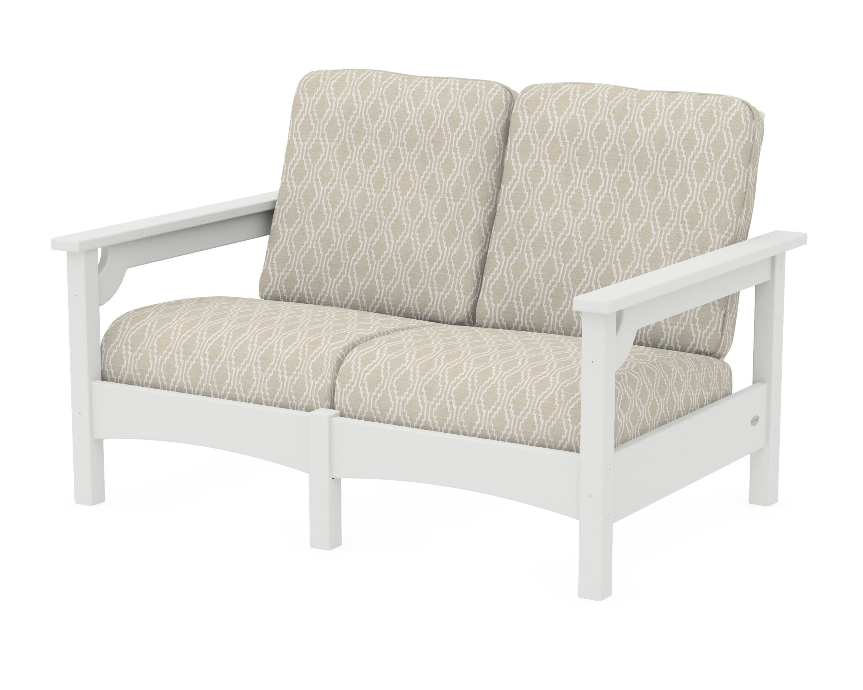 Club Loveseat in Vintage White / Solve Linen