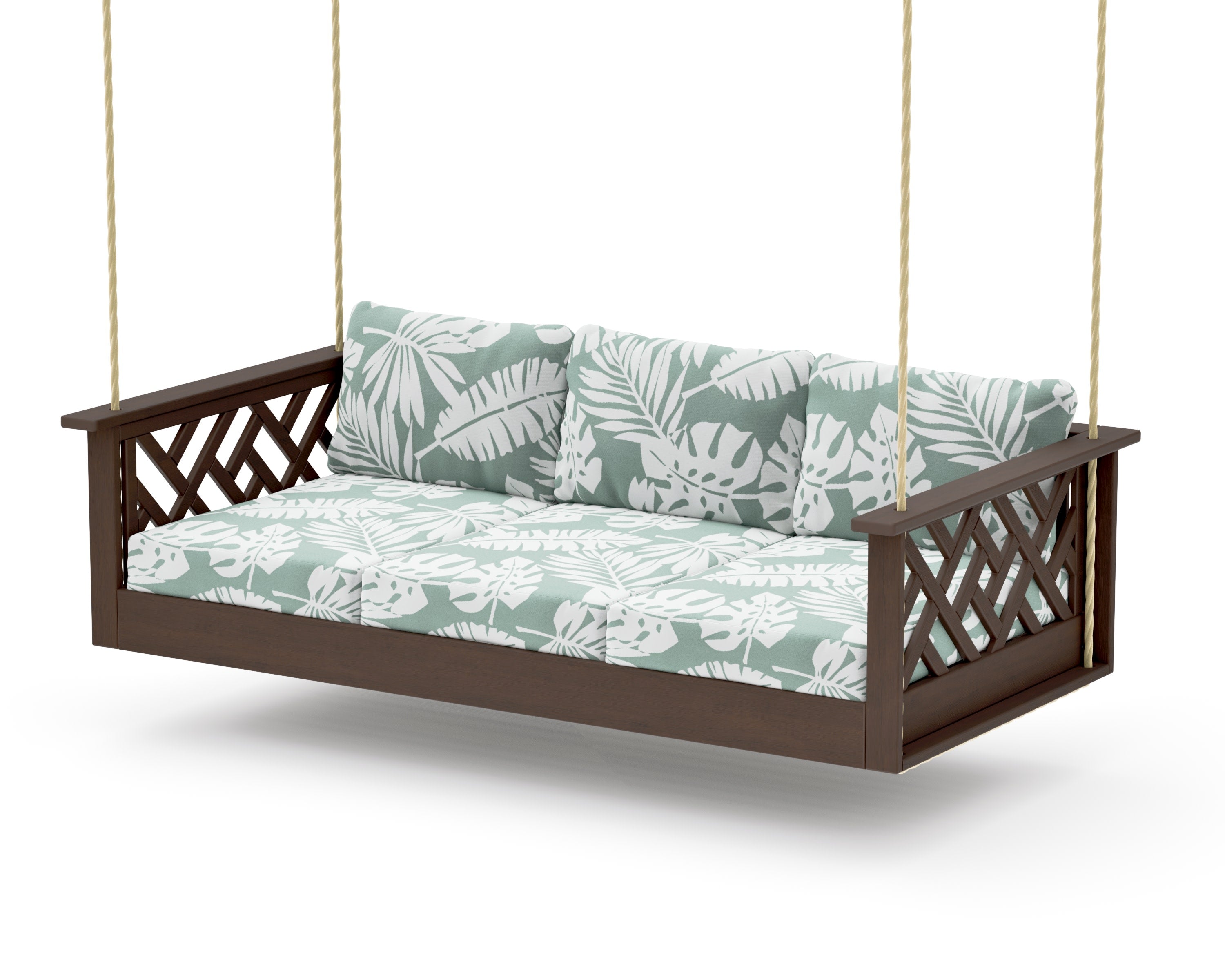 Chippendale Daybed Swing in Kona / Leaf Glacier Spa