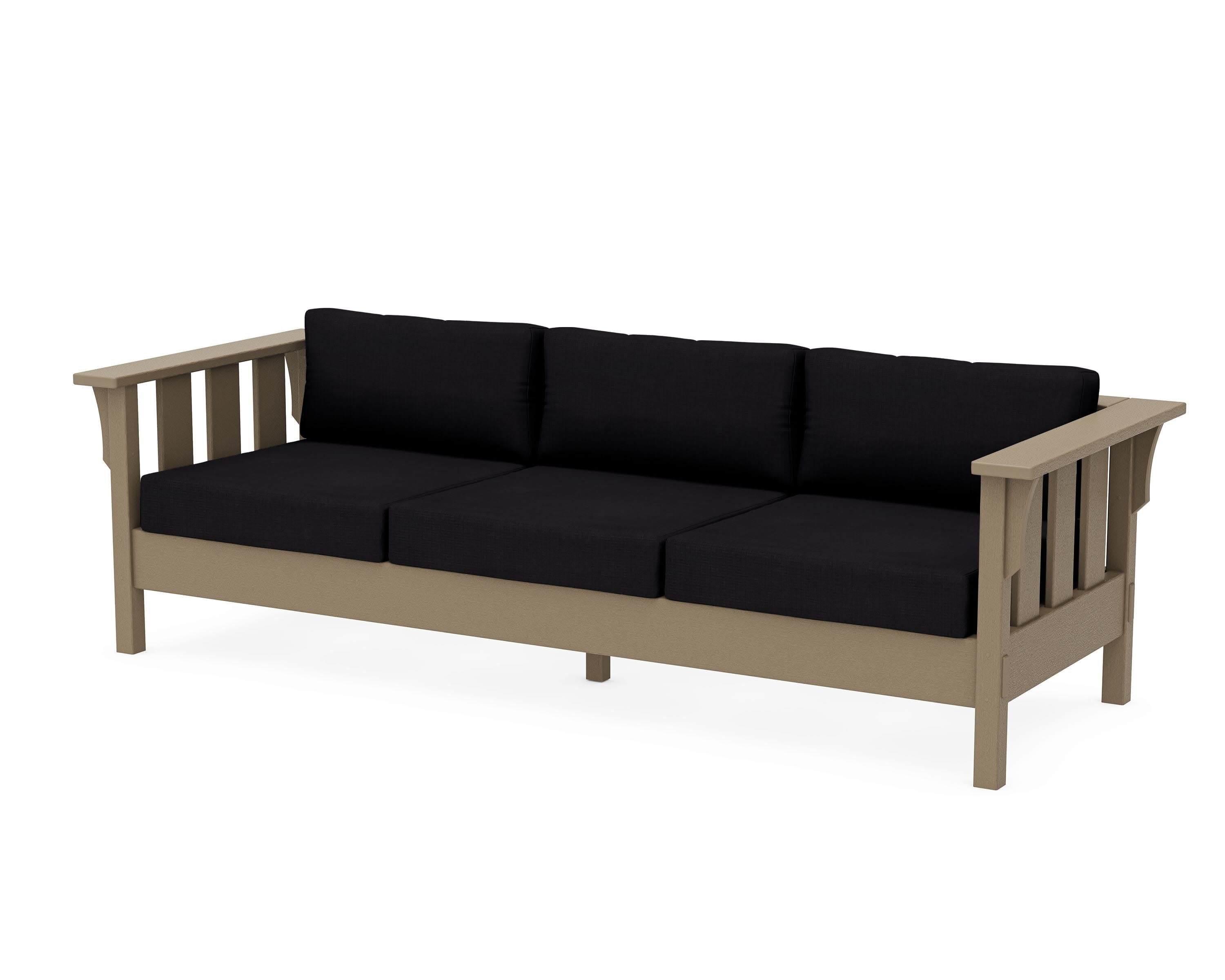 Acadia Deep Seating Sofa in Vintage Sahara / Midnight Linen