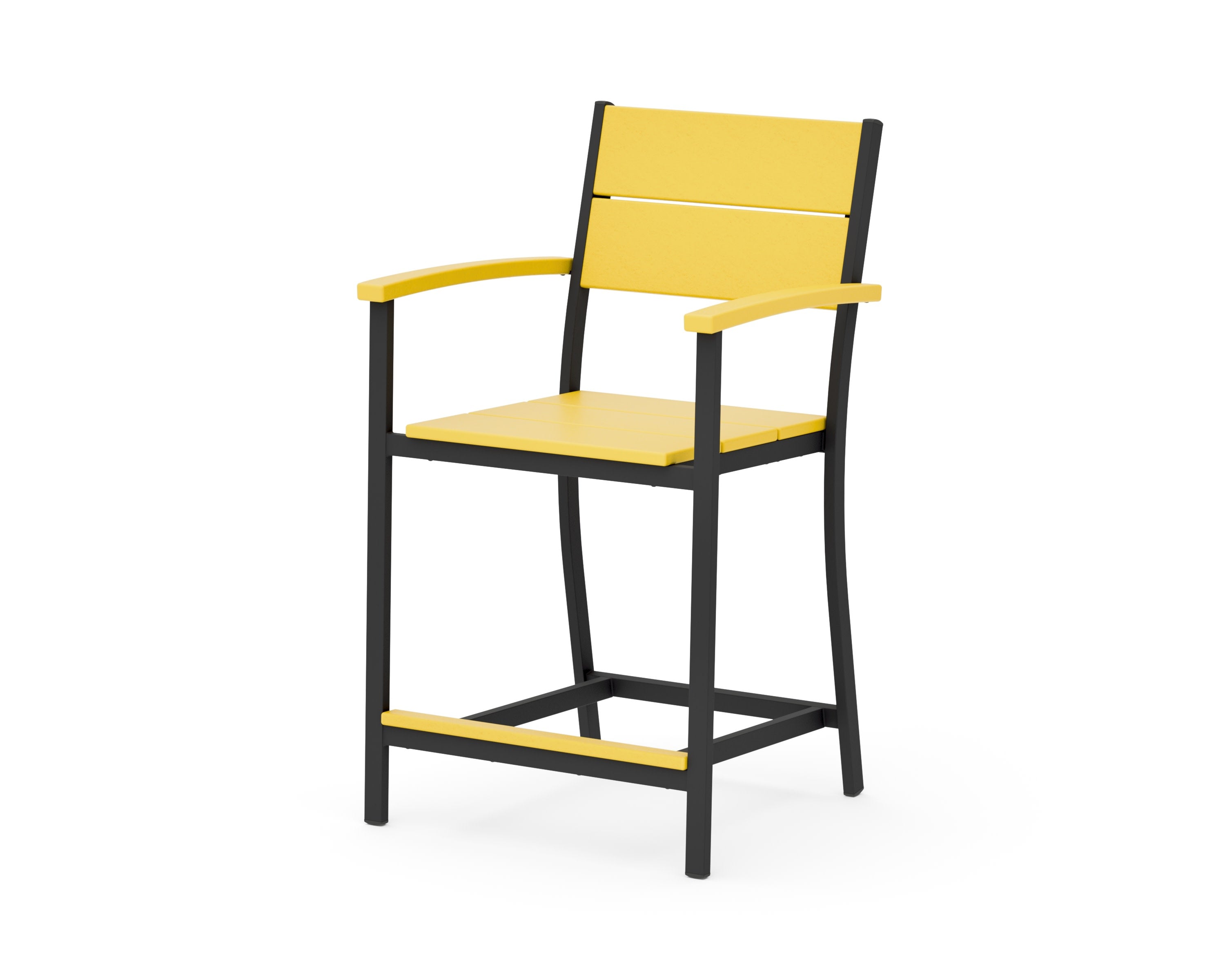 Main Street Counter Arm Chair in Black / Lemon