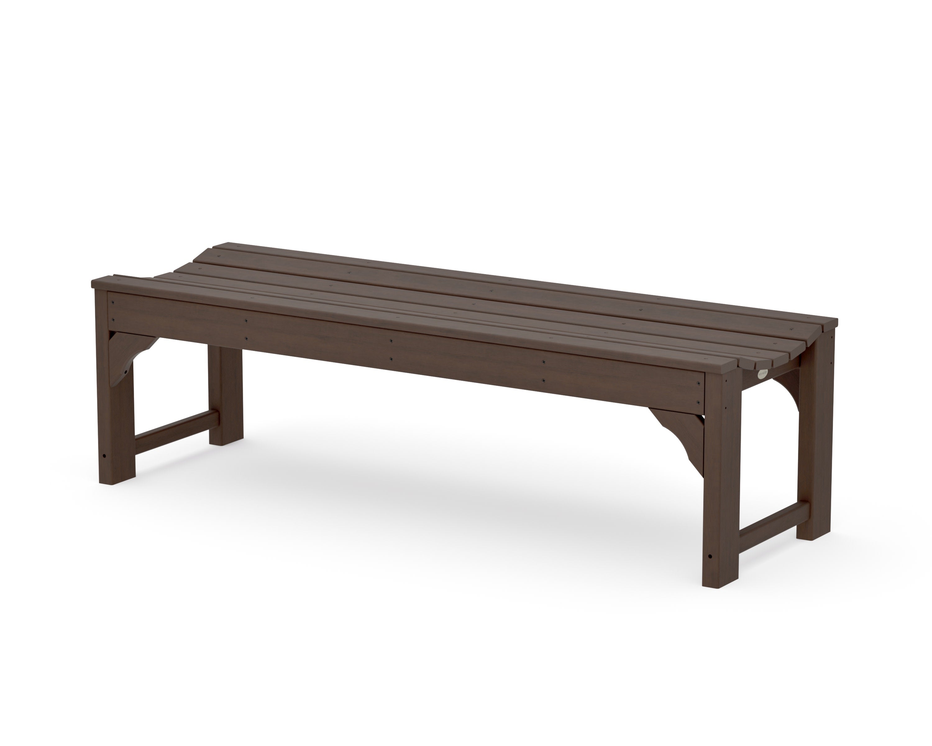Traditional Garden 60" Backless Bench in Kona