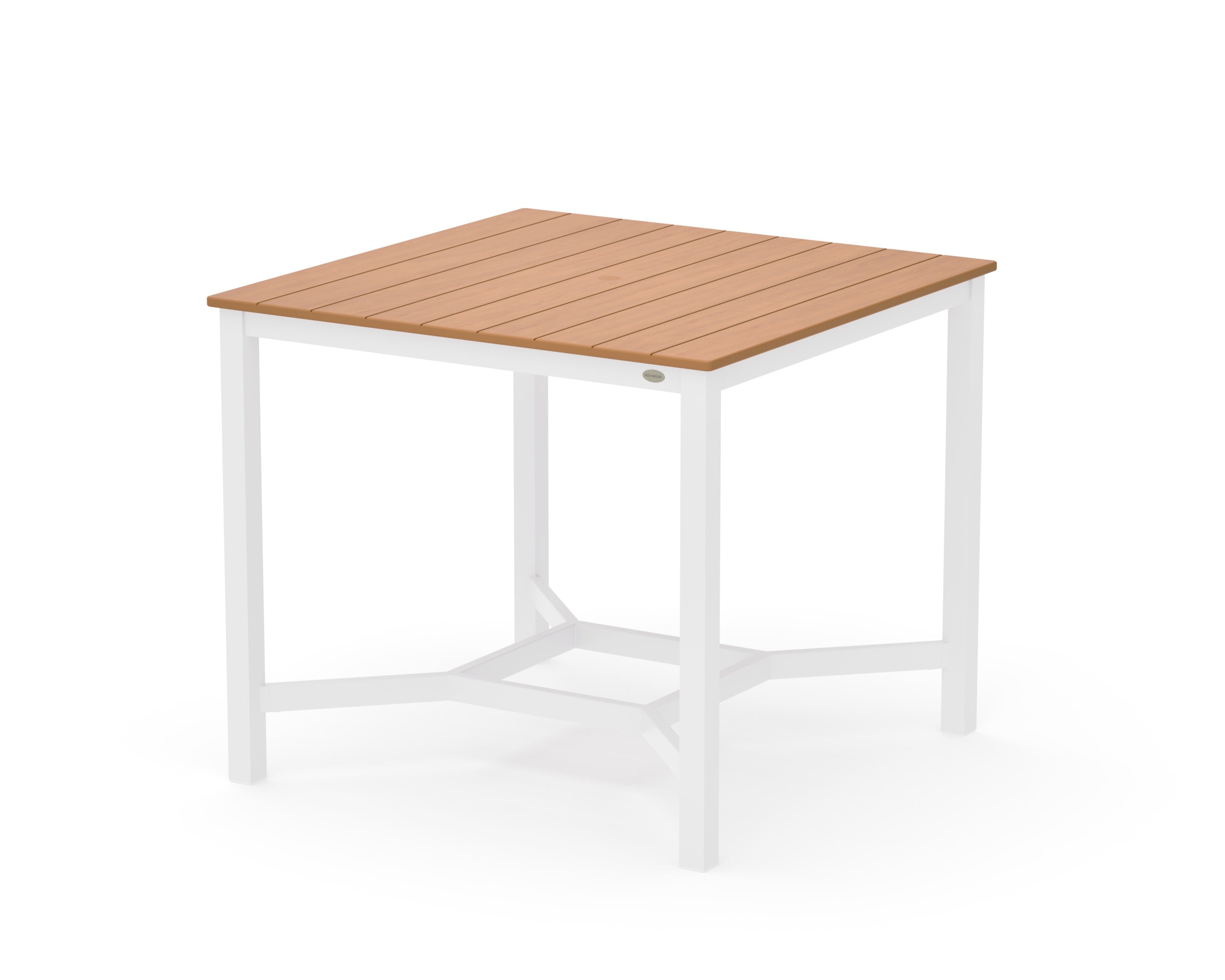 Main Street 42 x 42 Counter Table in White / Natural