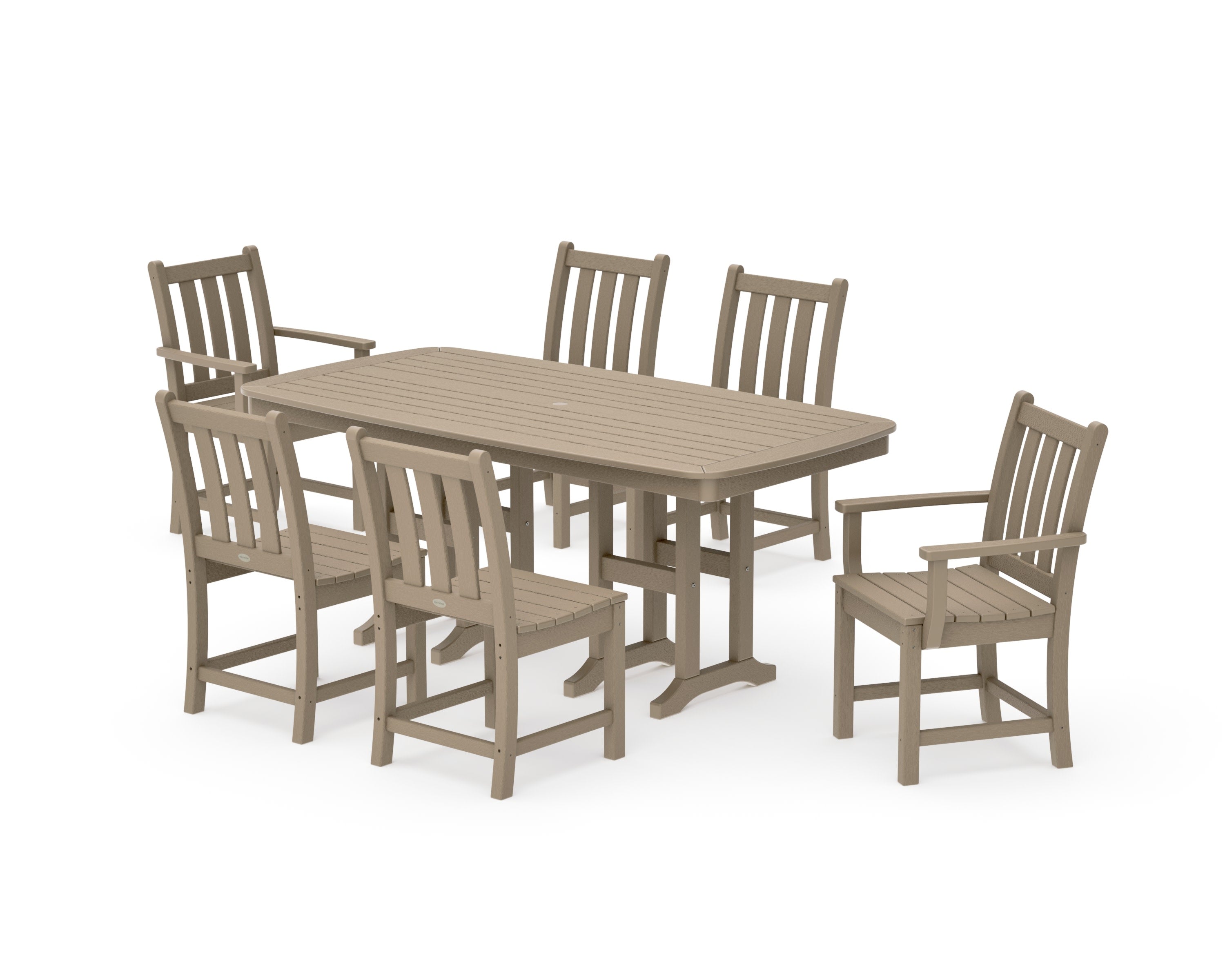 Traditional Garden 7-Piece Dining Set in Vintage Sahara