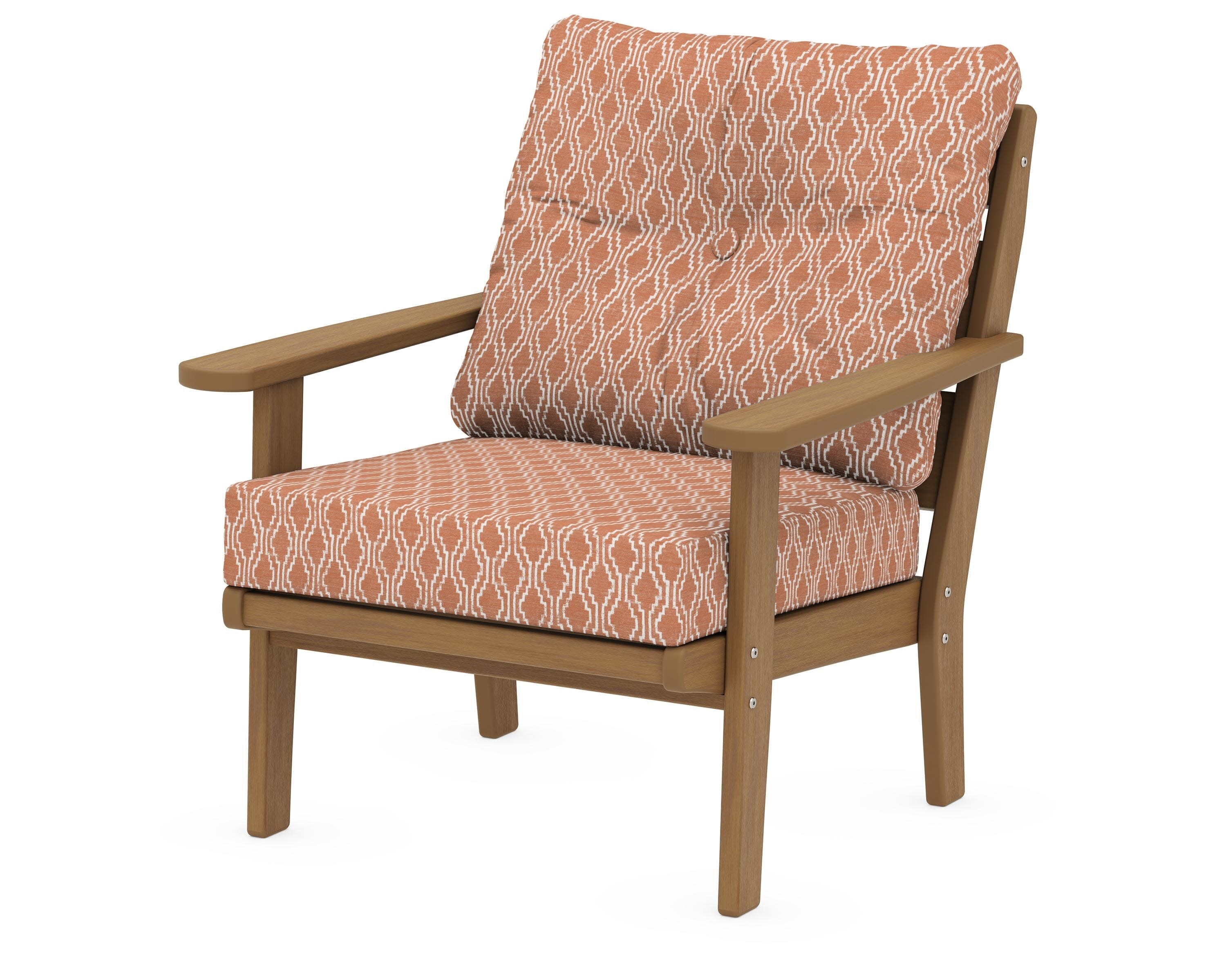 Lakeside Deep Seating Chair in Natural / Solve Clay