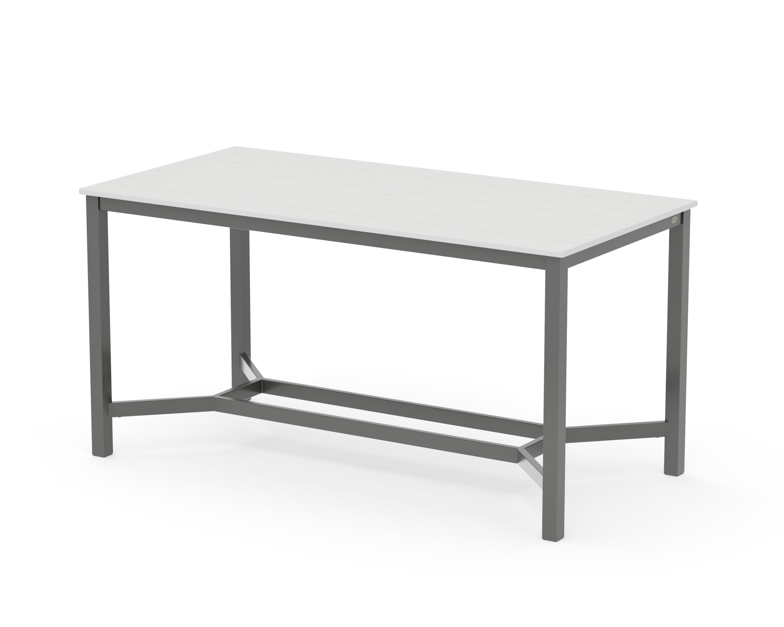 Main Street 36 x 72 Counter Table in Charcoal / Vintage White