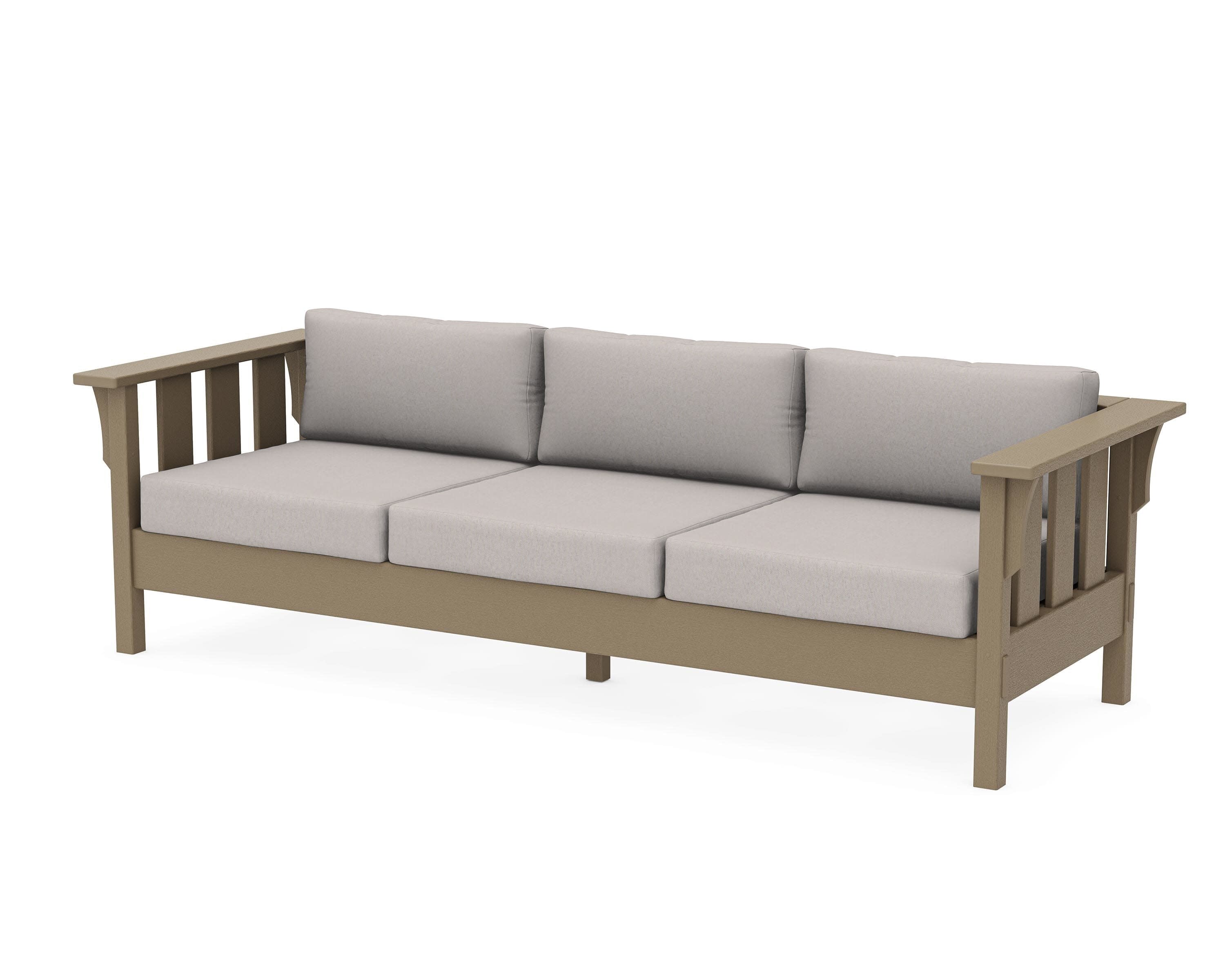 Acadia Deep Seating Sofa in Vintage Sahara / Dune Burlap