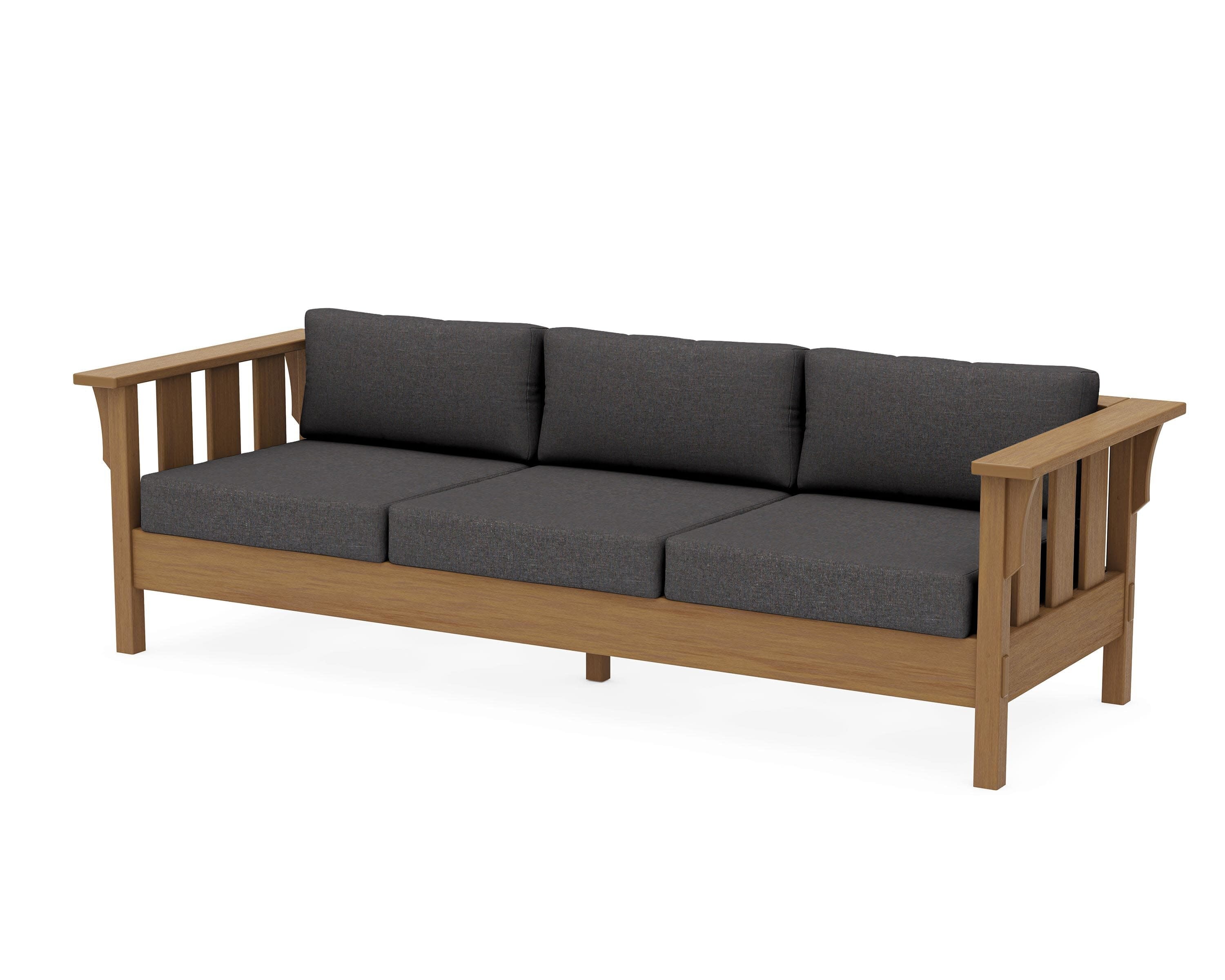 Acadia Deep Seating Sofa in Natural / Ash Charcoal