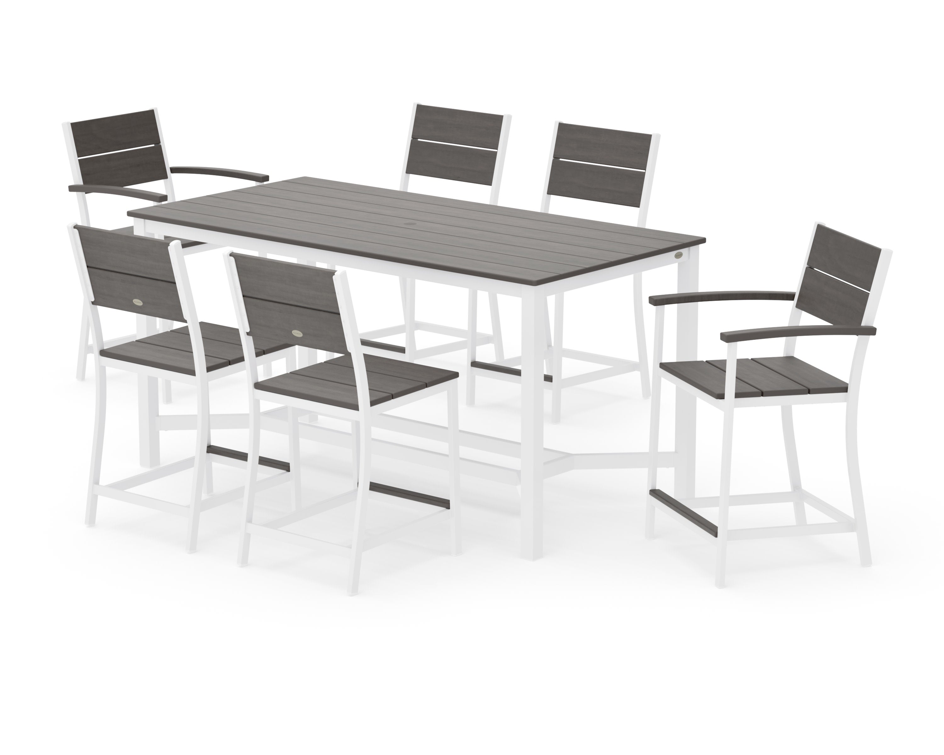 Main Street 7-Piece Counter Set in White / Driftwood