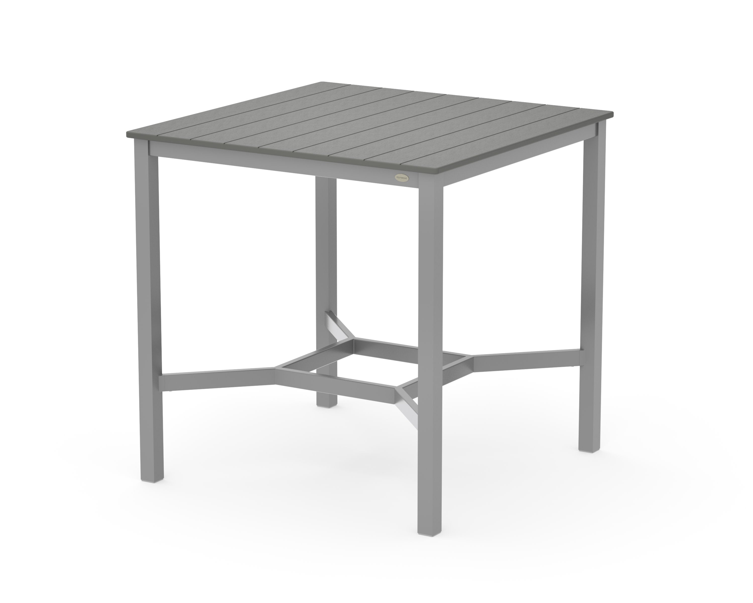 Main Street 42 x 42 Bar Table in Silver / Slate Grey