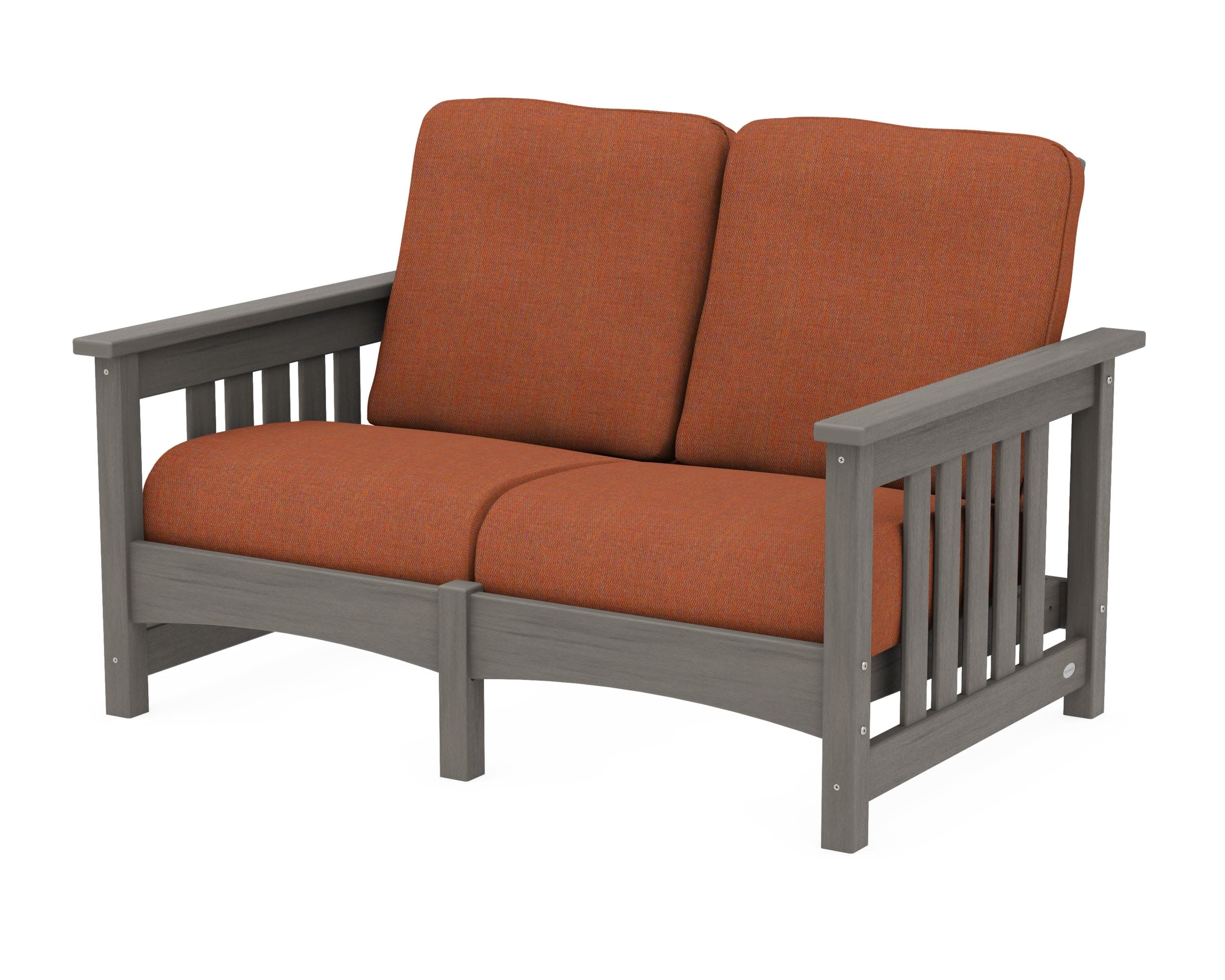 Club Mission Loveseat in Driftwood / Play Adobe