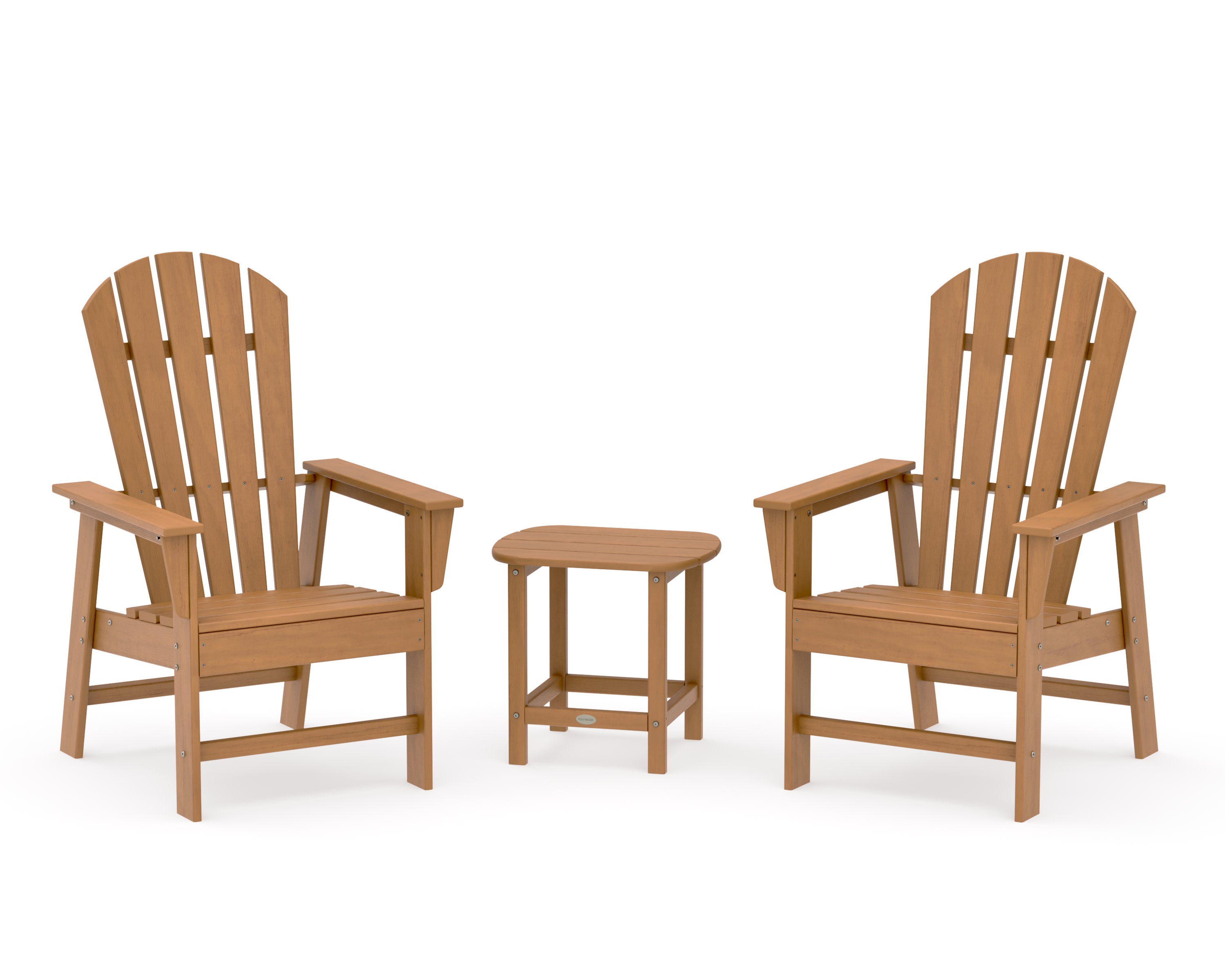 South Beach Casual Chair 3-Piece Set with 18" South Beach Side Table in Natural