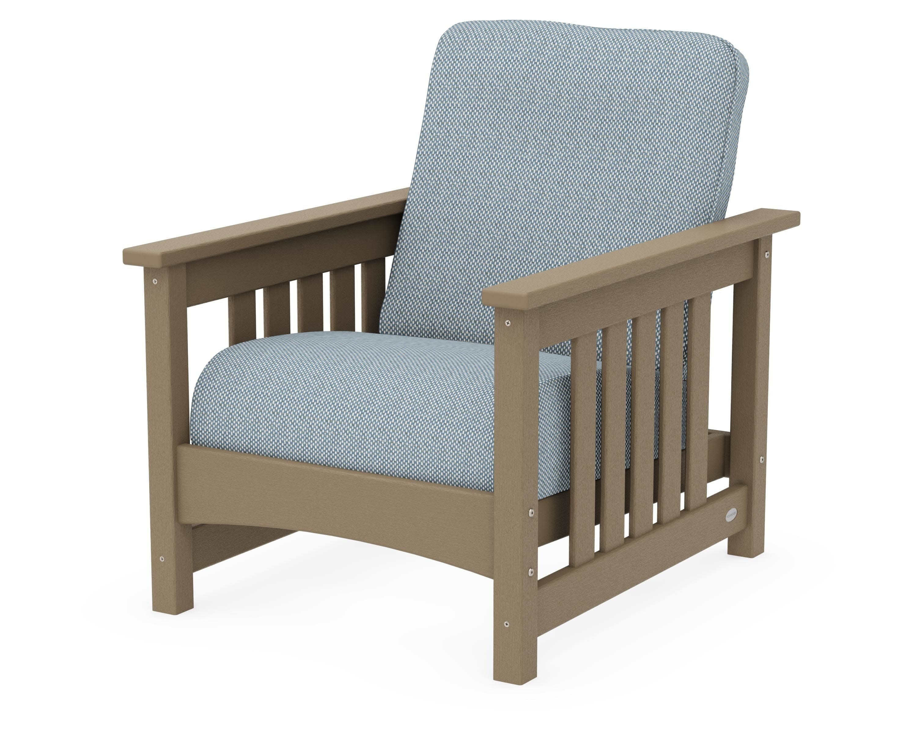 Club Mission Chair in Vintage Sahara / Exhale Sky