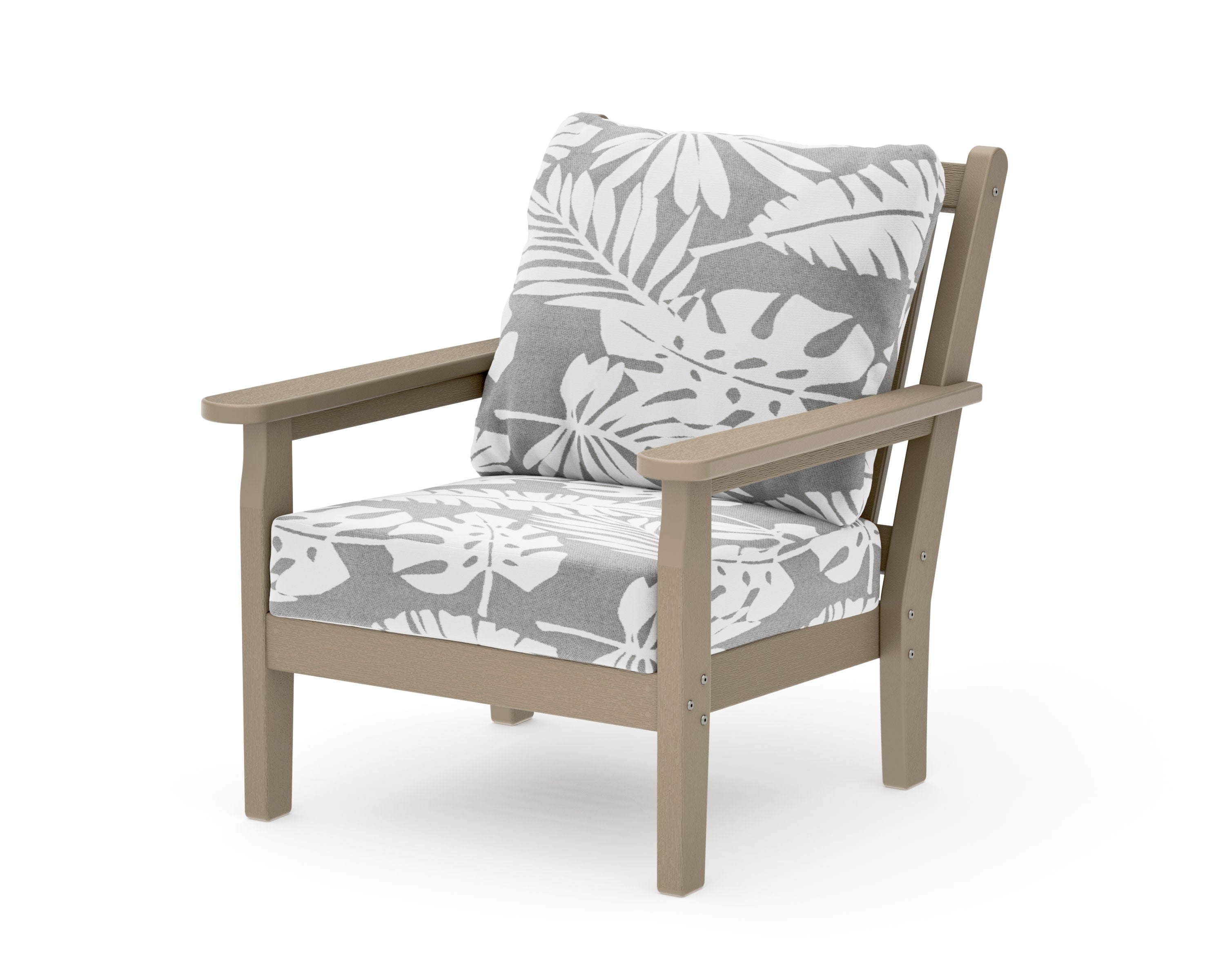 Chippendale Deep Seating Chair in Vintage Sahara / Leaf Grey Mist