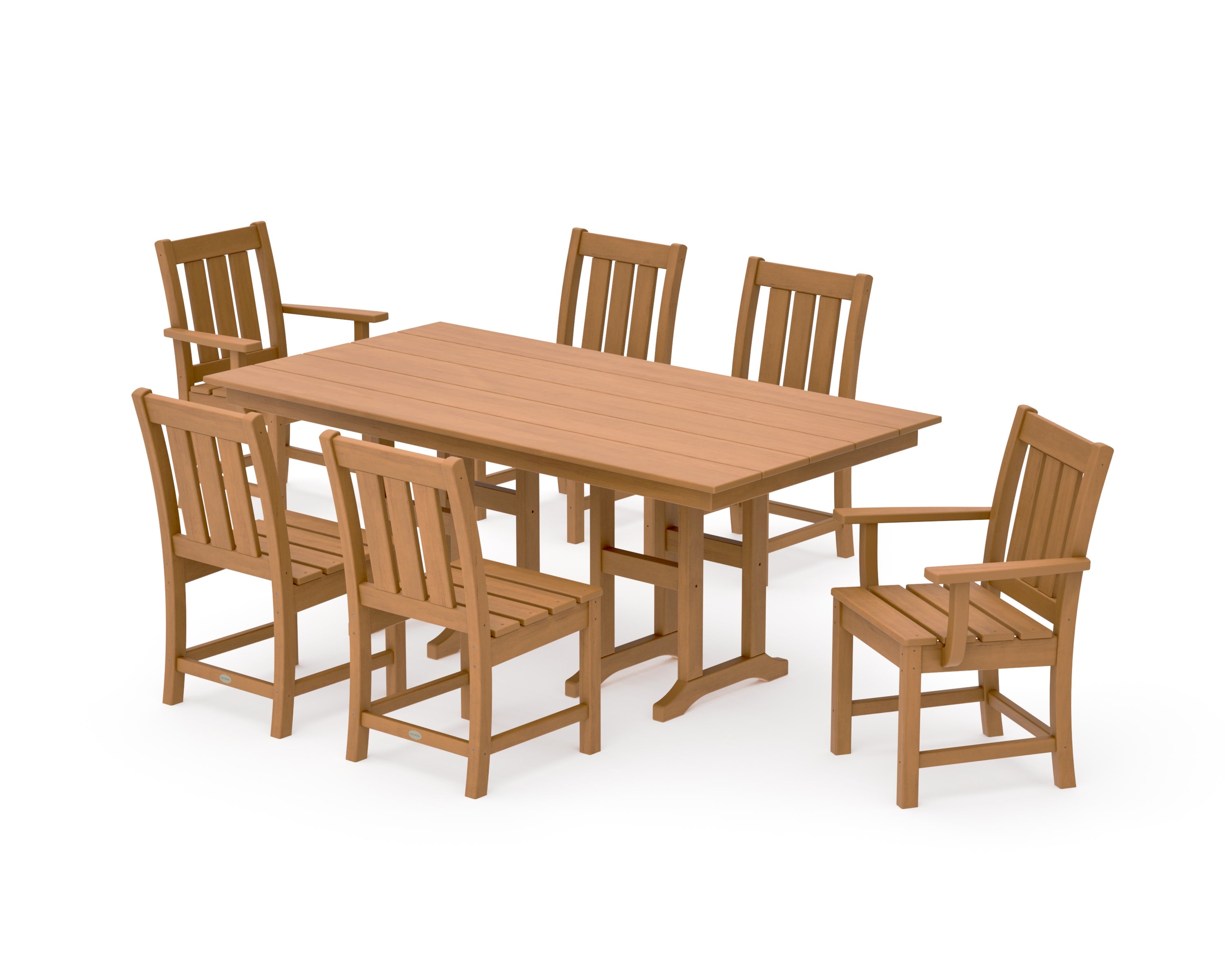 Oxford 7-Piece Farmhouse Dining Set in Natural