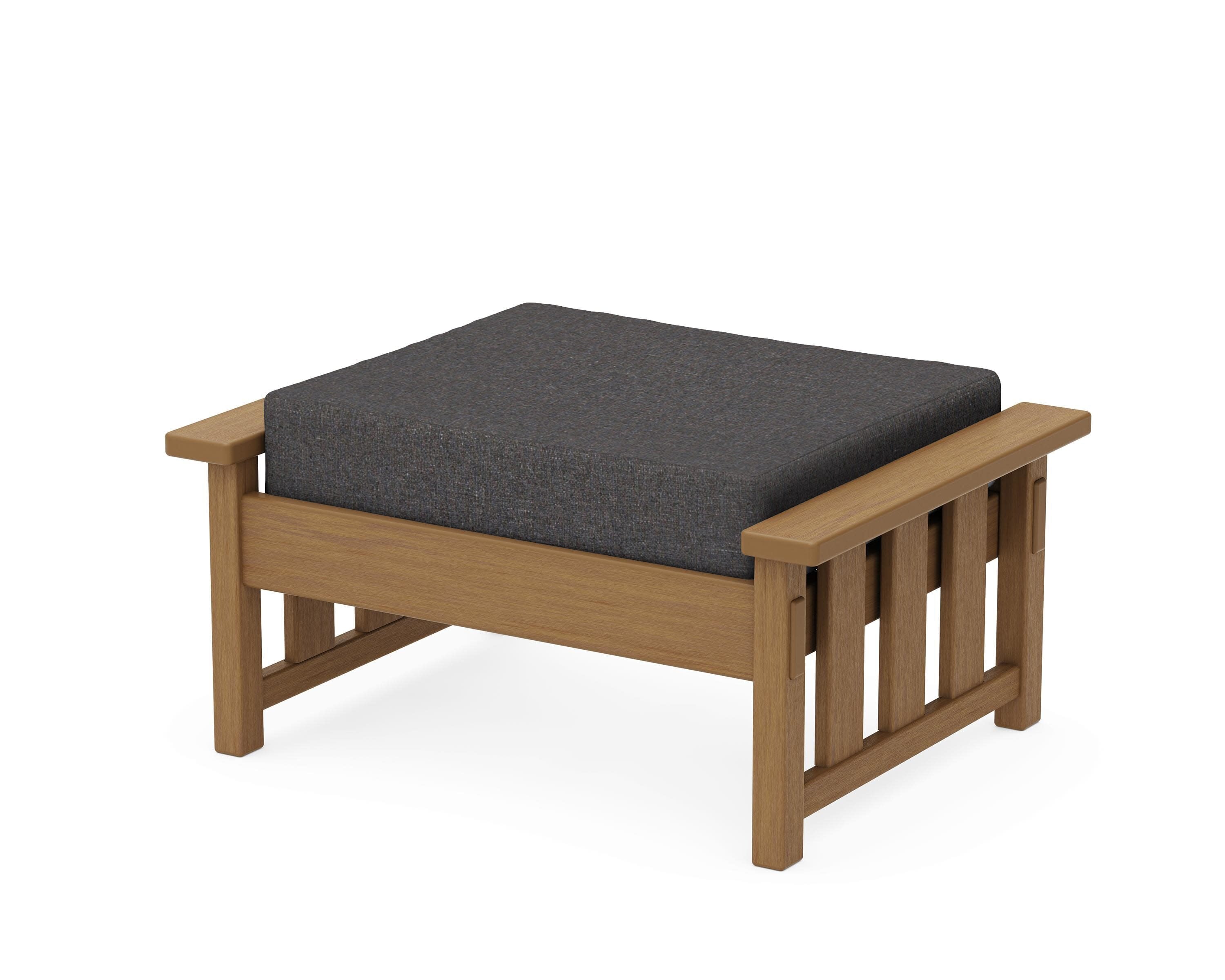 Acadia Deep Seating Ottoman in Natural / Ash Charcoal