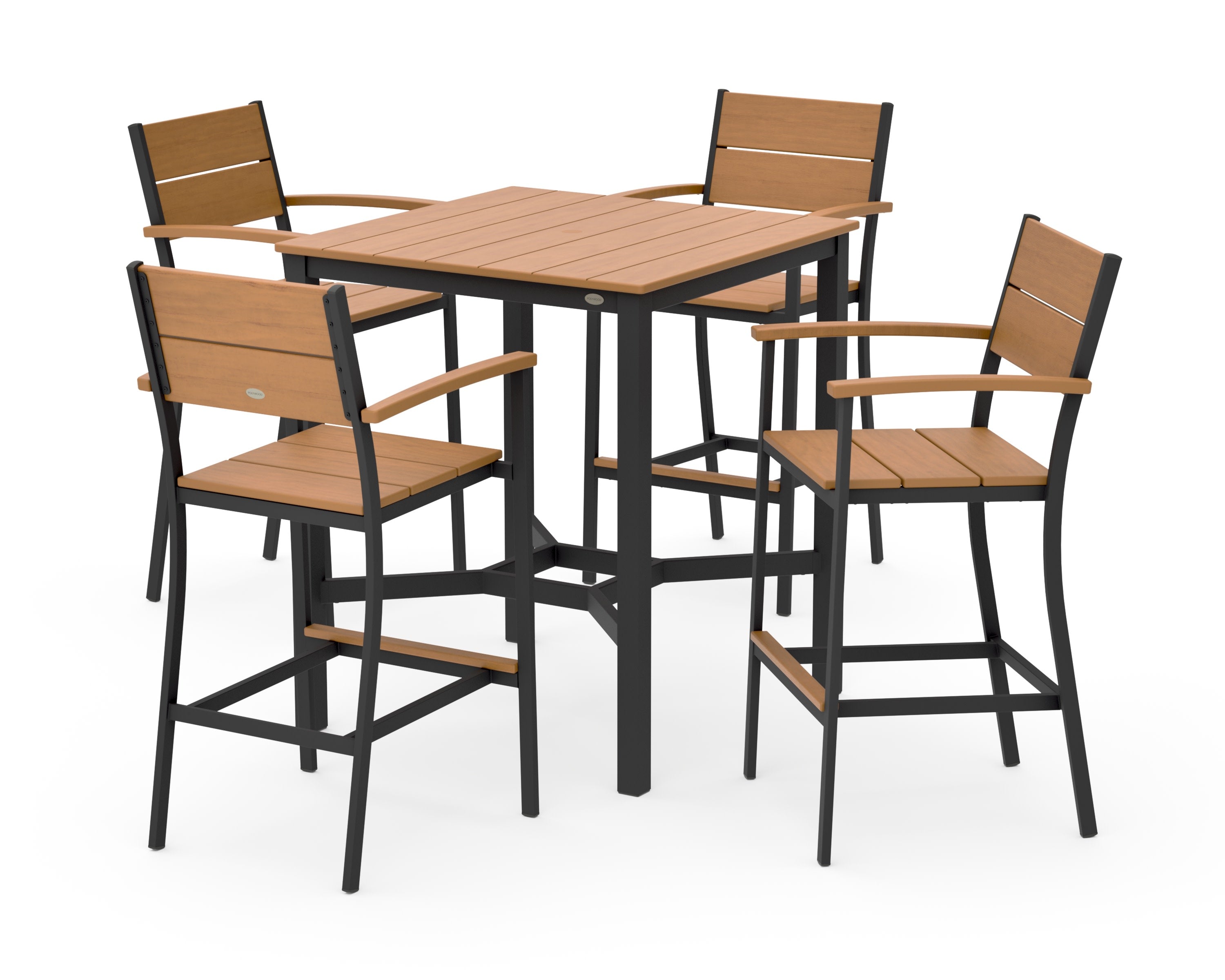 Main Street 5-Piece Bar Set in Black / Natural