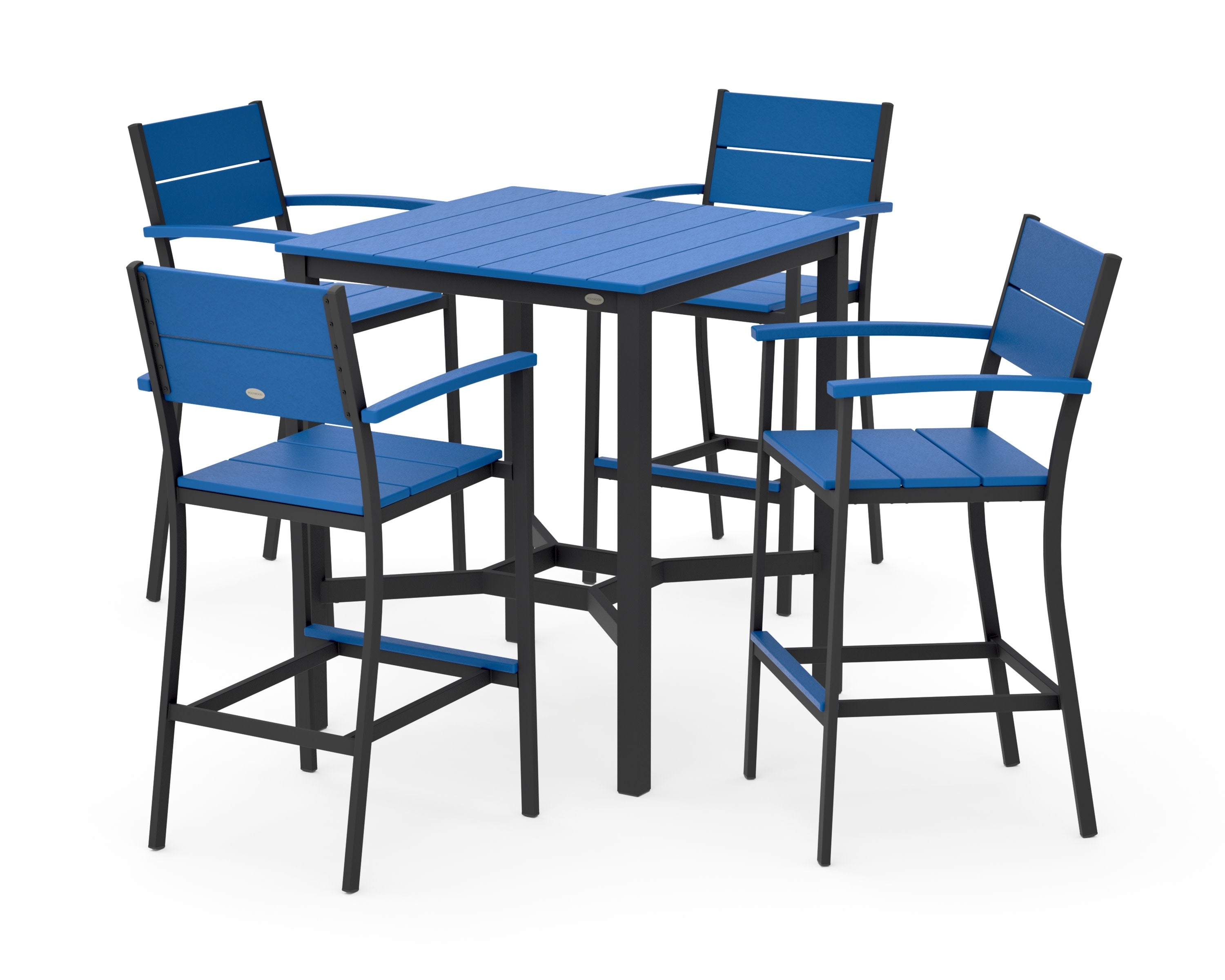 Main Street 5-Piece Bar Set in Black / Pacific Blue