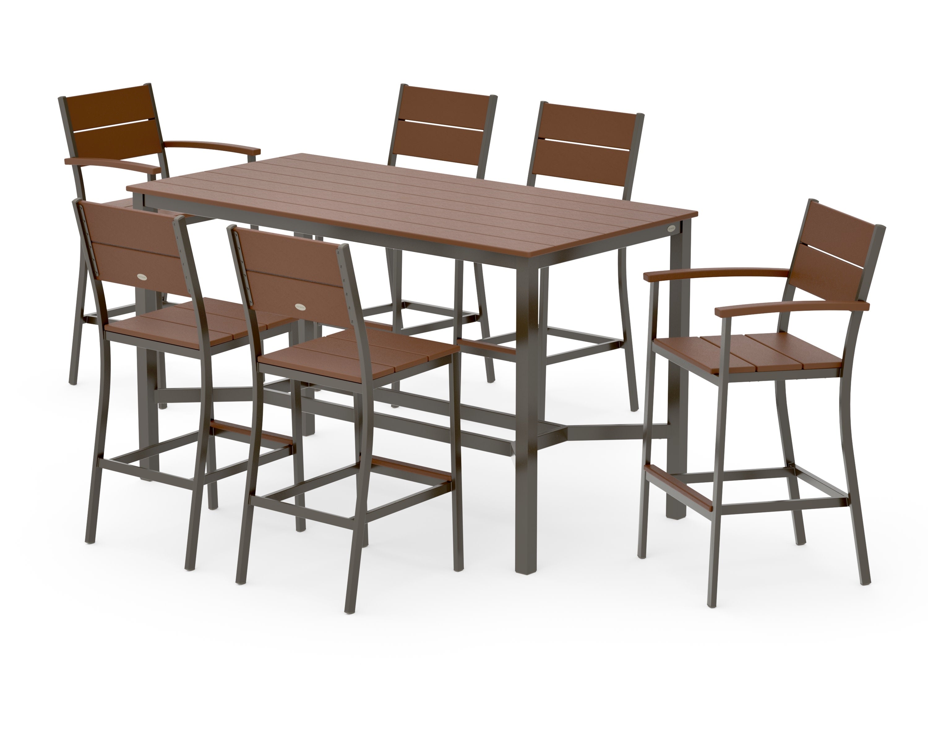 Main Street 7-Piece Bar Set in Bronze / Teak