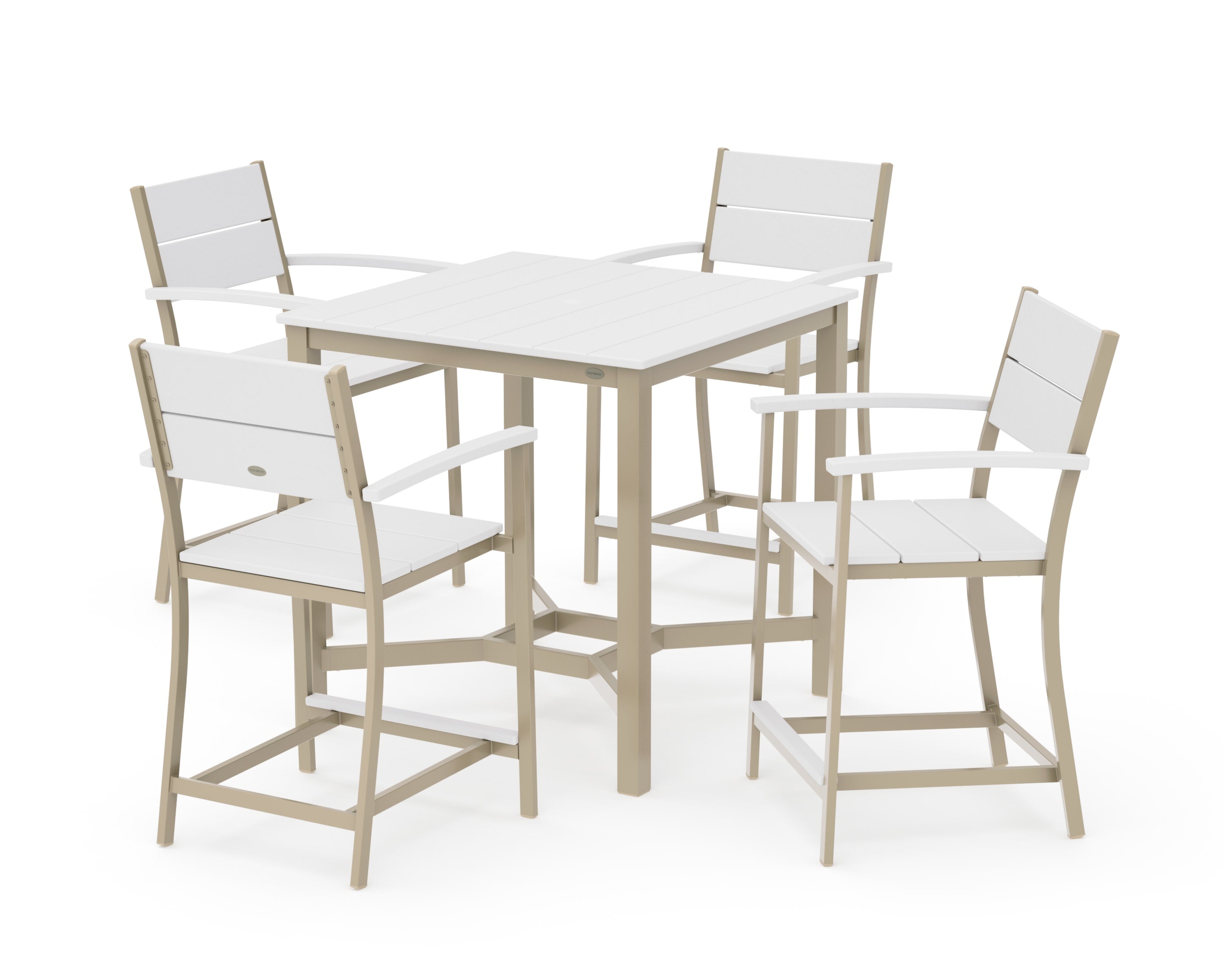 Main Street 5-Piece Counter Set in Sand / White