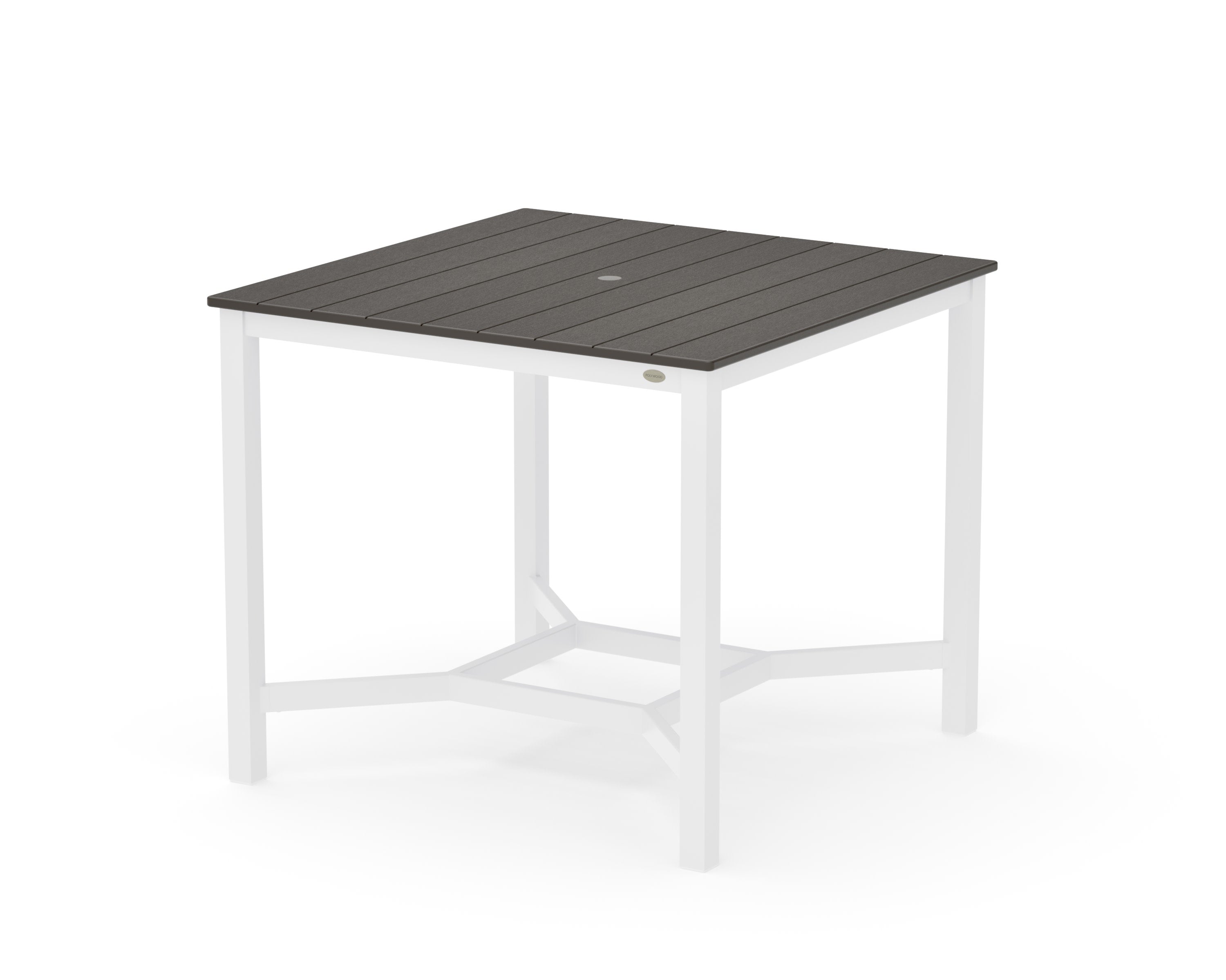 Main Street 42 x 42 Counter Table in White / Vintage Coffee