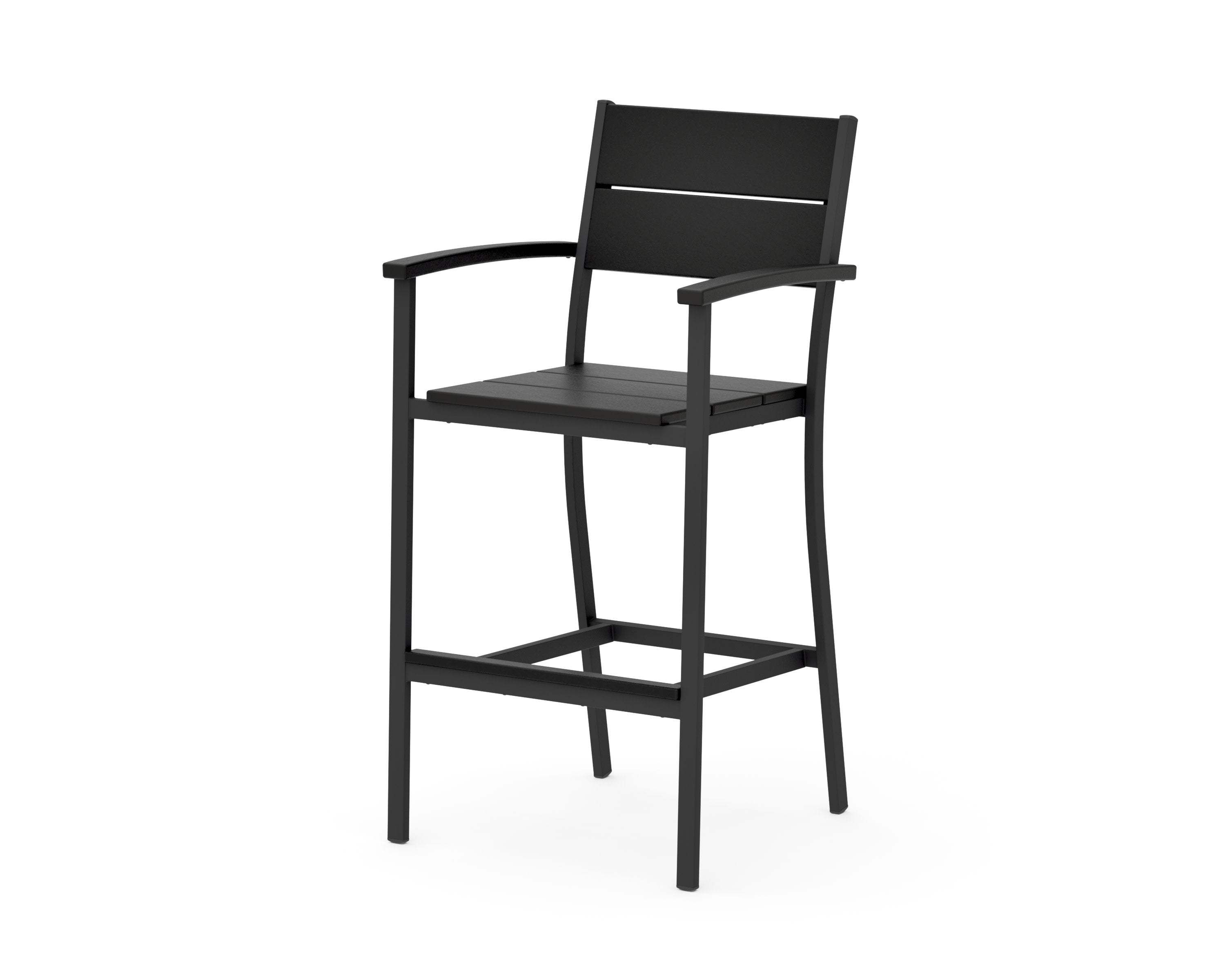 Main Street Bar Arm Chair in Black / Black