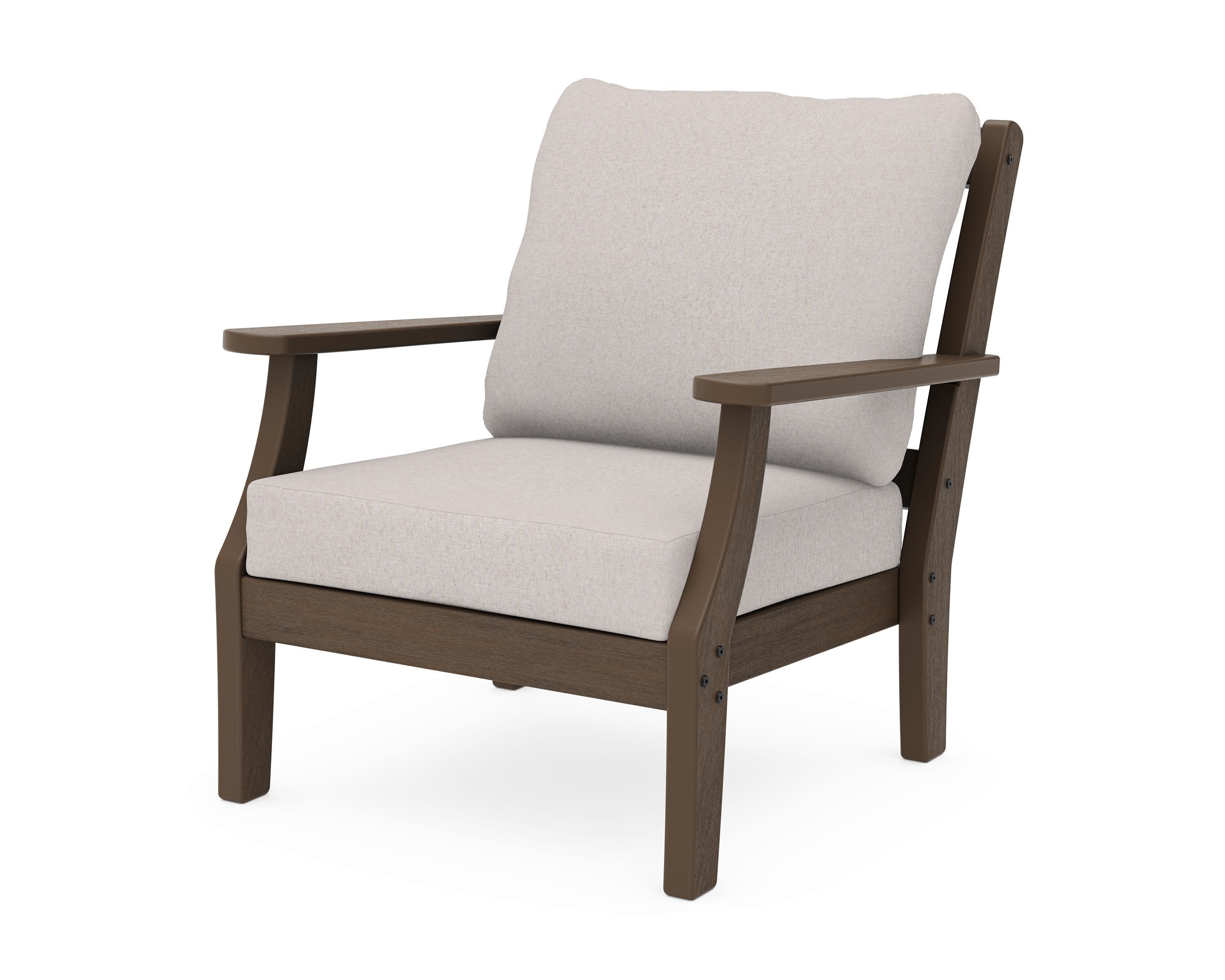 Chinoiserie Deep Seating Chair in Kona / Dune Burlap